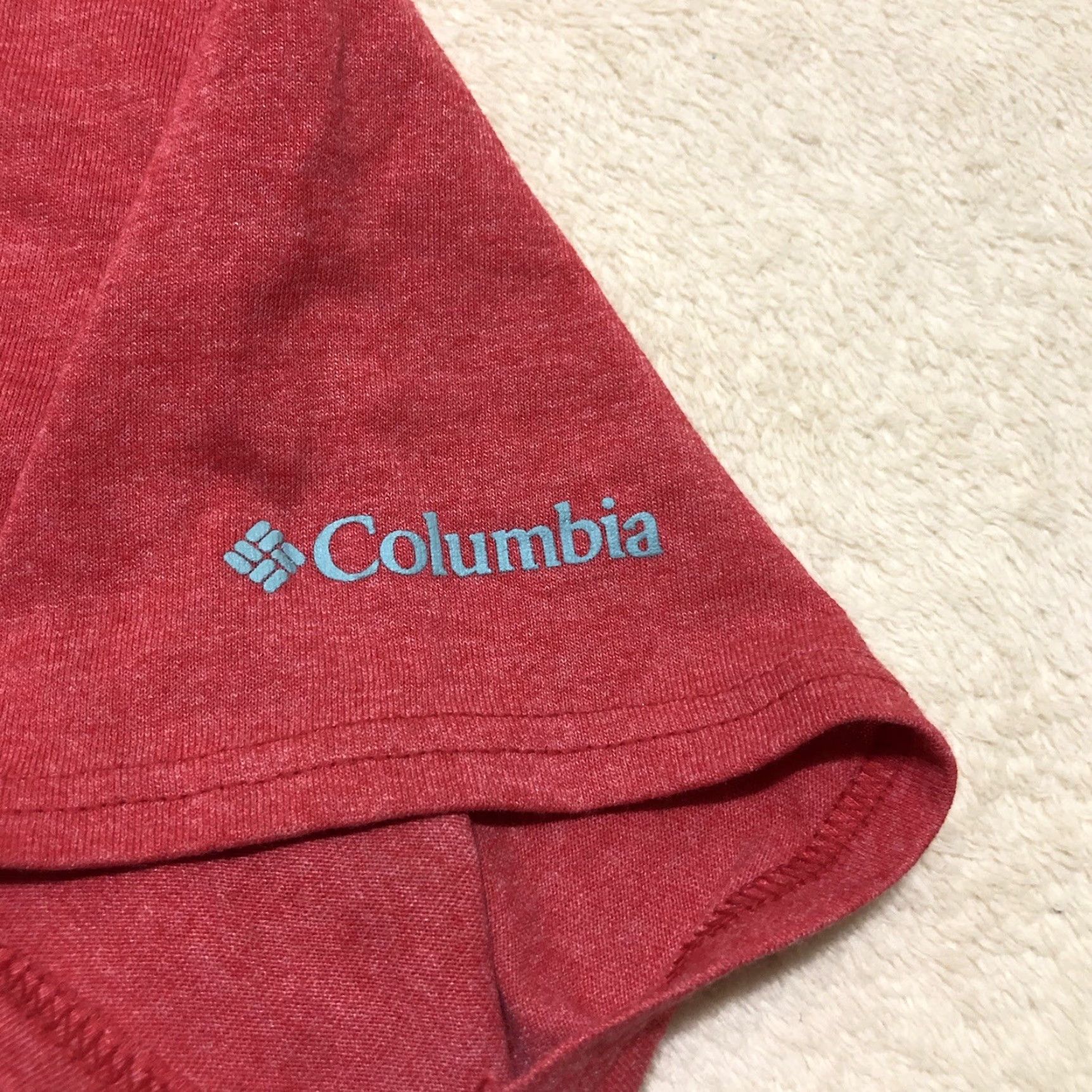 Vintage Columbia Sportswear Mens Size Medium Striped Graphic T-Shirt Heather Red Size US M / EU 48-50 / 2 - 5 Thumbnail