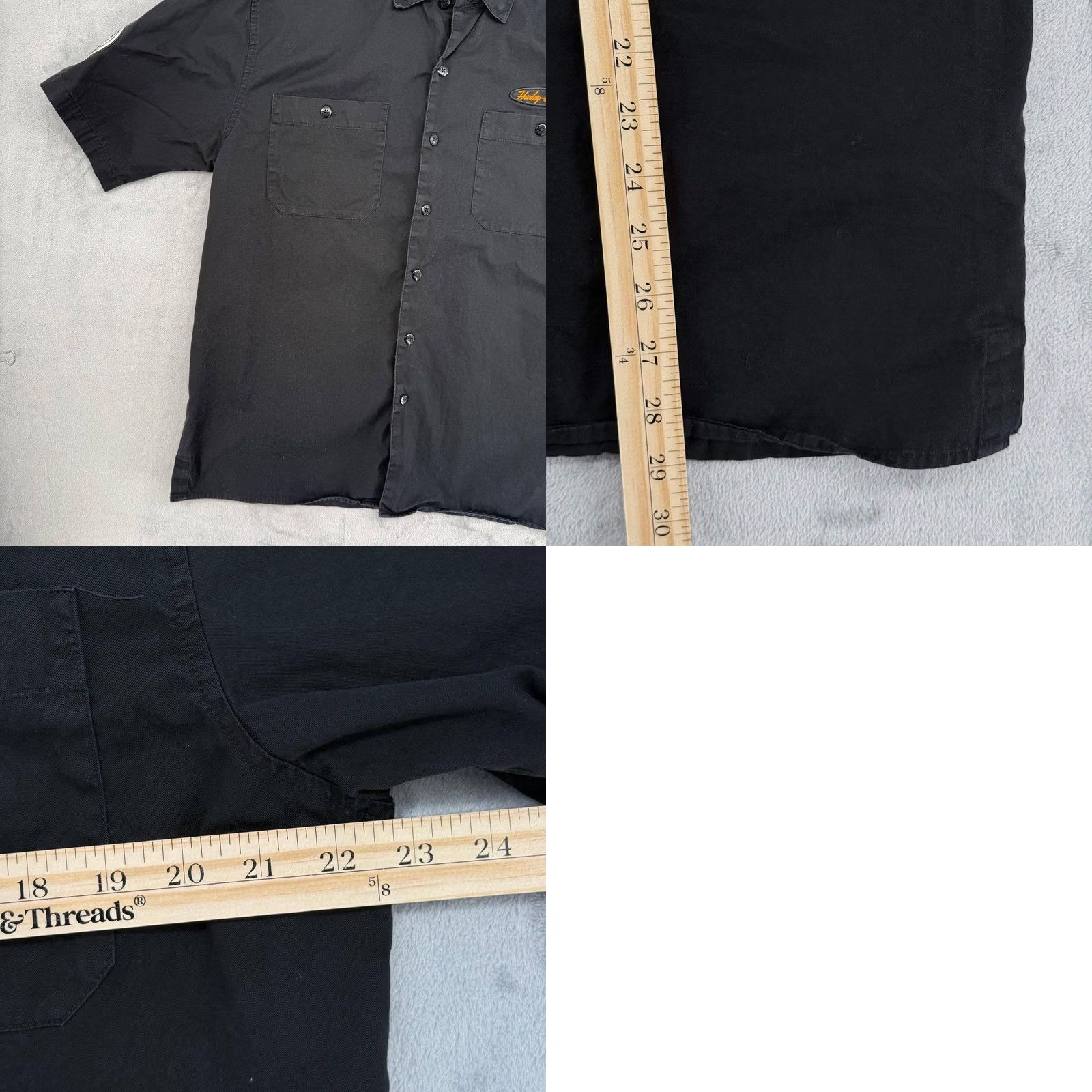 Harley Davidson Harley Davidson Mens Black Short Sleeve Button Up Graphic Motorcycle Shirt Large Size US L / EU 52-54 / 3 - 9 Thumbnail