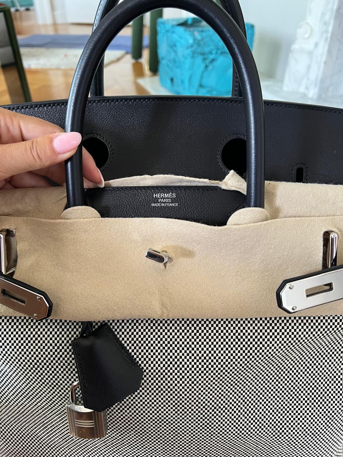 Hermes Hermès SAC HAUT A COURROIES 40 TOILE CRISS/VEAU EVERGRAIN Size ONE SIZE - 6 Thumbnail