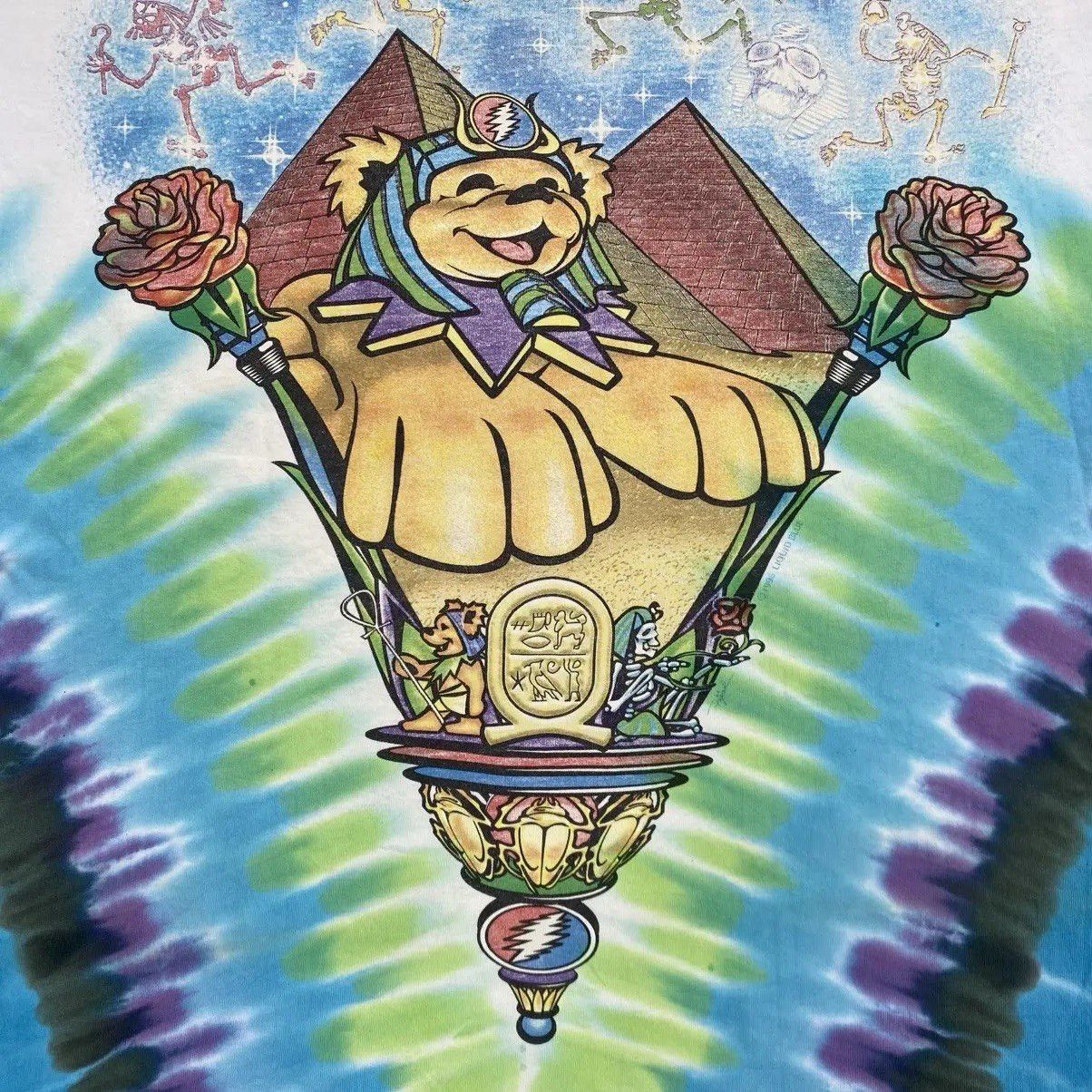 Grateful Dead Vintage 90s Liquid Blue Grateful Dead Egypt Tie Dye Tee XL Size US XL / EU 56 / 4 - 10 Thumbnail