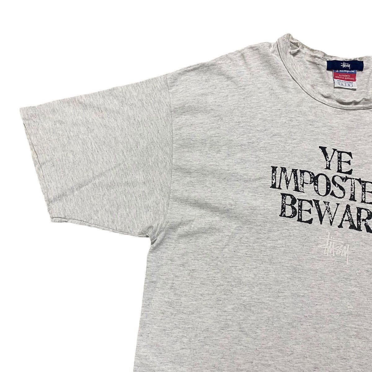 Stussy Vintage Stussy x Champion Distressed Shirt Size US L / EU 52-54 / 3 - 5 Thumbnail