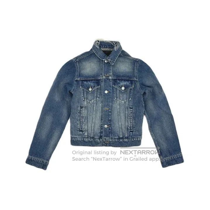 Balenciaga Casual Stylish Single-Breasted Denim Jacket.