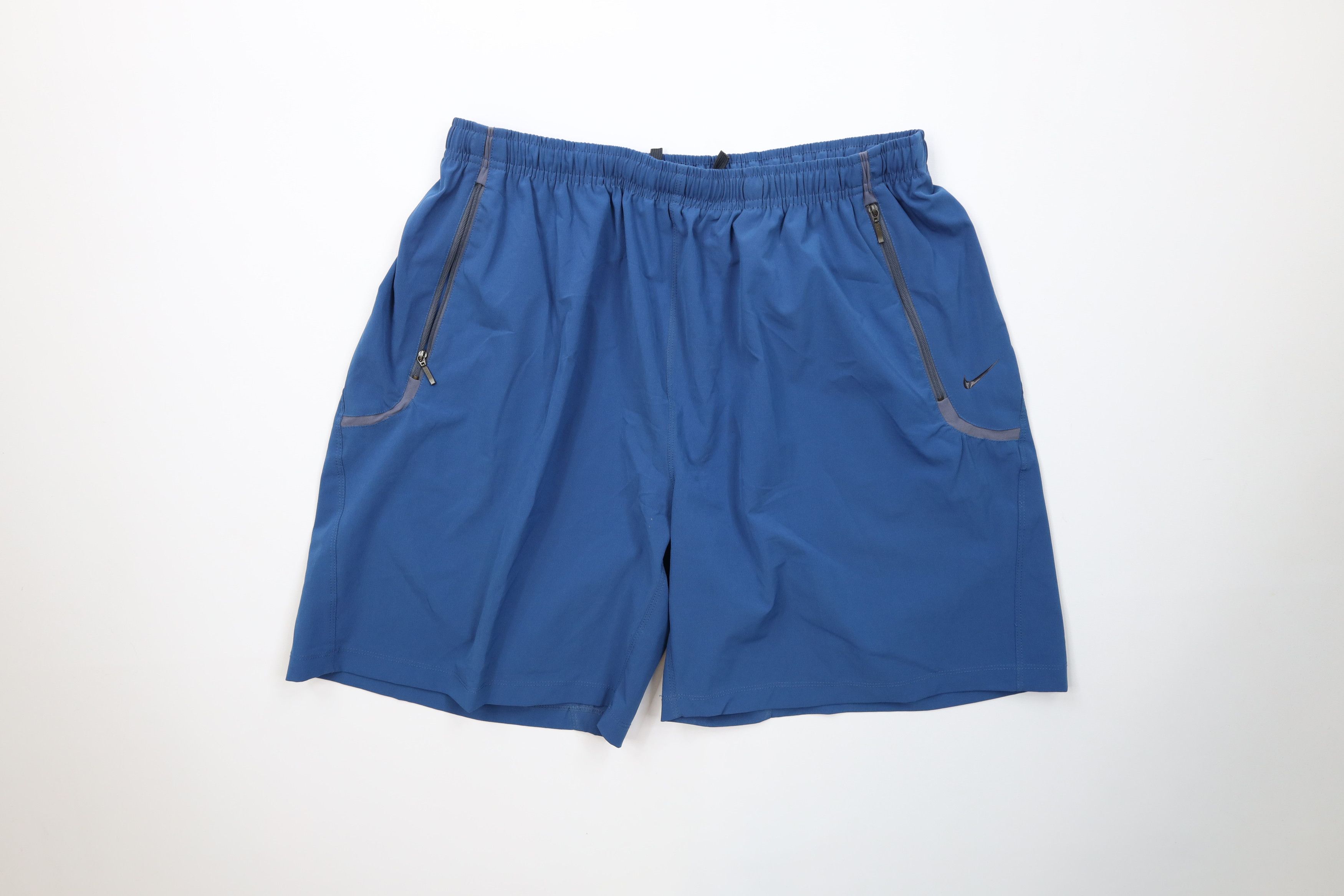 Nike Vintage Nike Mini Swoosh Stretch Above Knee Shorts Blue Size US 36 / EU 52 - 1 Thumbnail