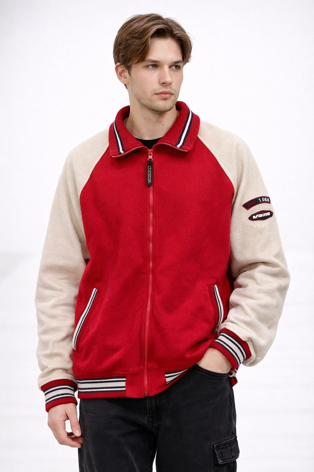 Vans ‼️LAST DROP‼️90’s Vans USA Varsity Jacket Vintage Zip Up Size US M / EU 48-50 / 2 - 1 Thumbnail