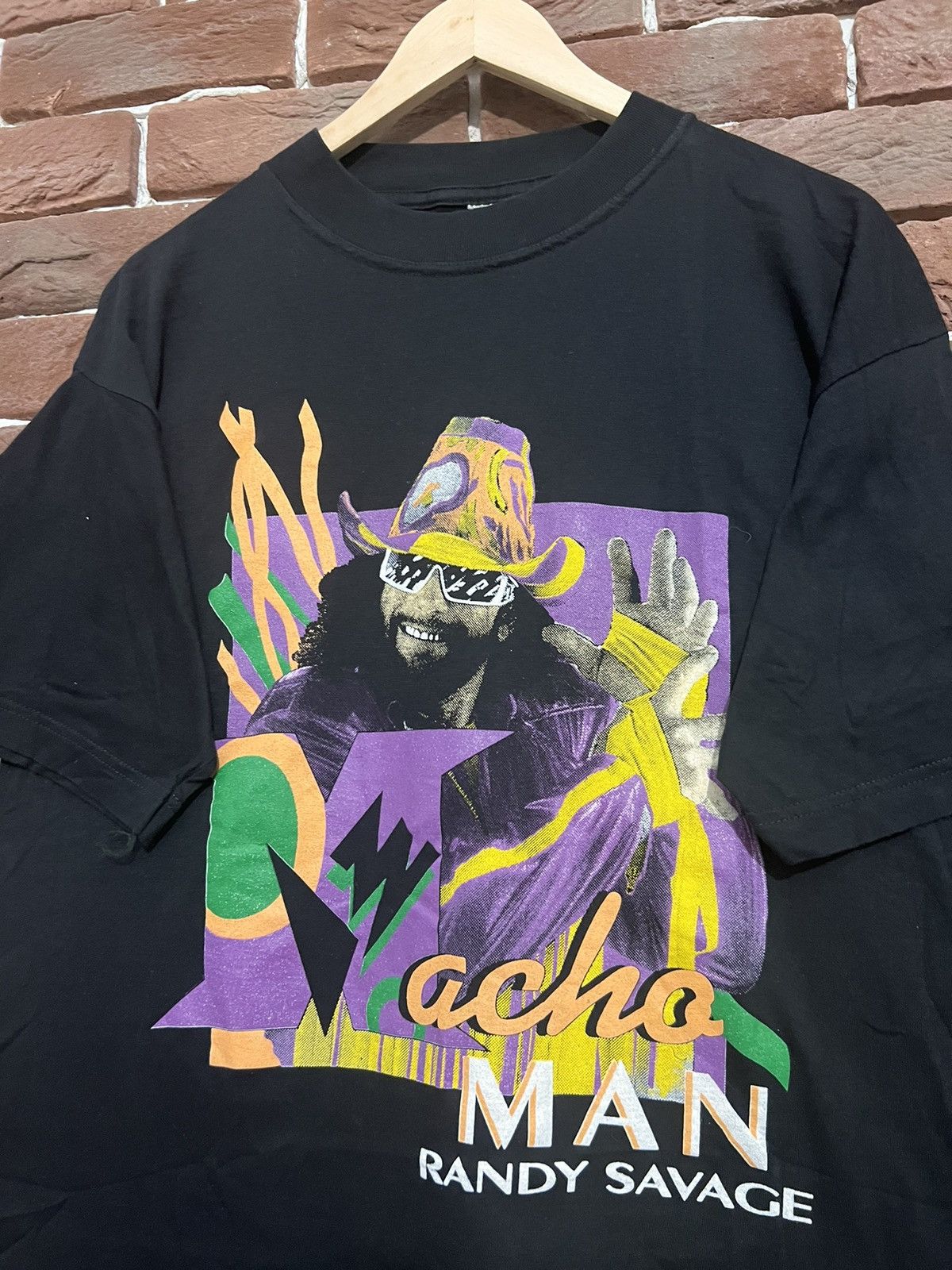 Vintage Rare Vintage 90s Macho Man WWE WWF Wrestling Promo Tee Size US L / EU 52-54 / 3 - 2 Thumbnail