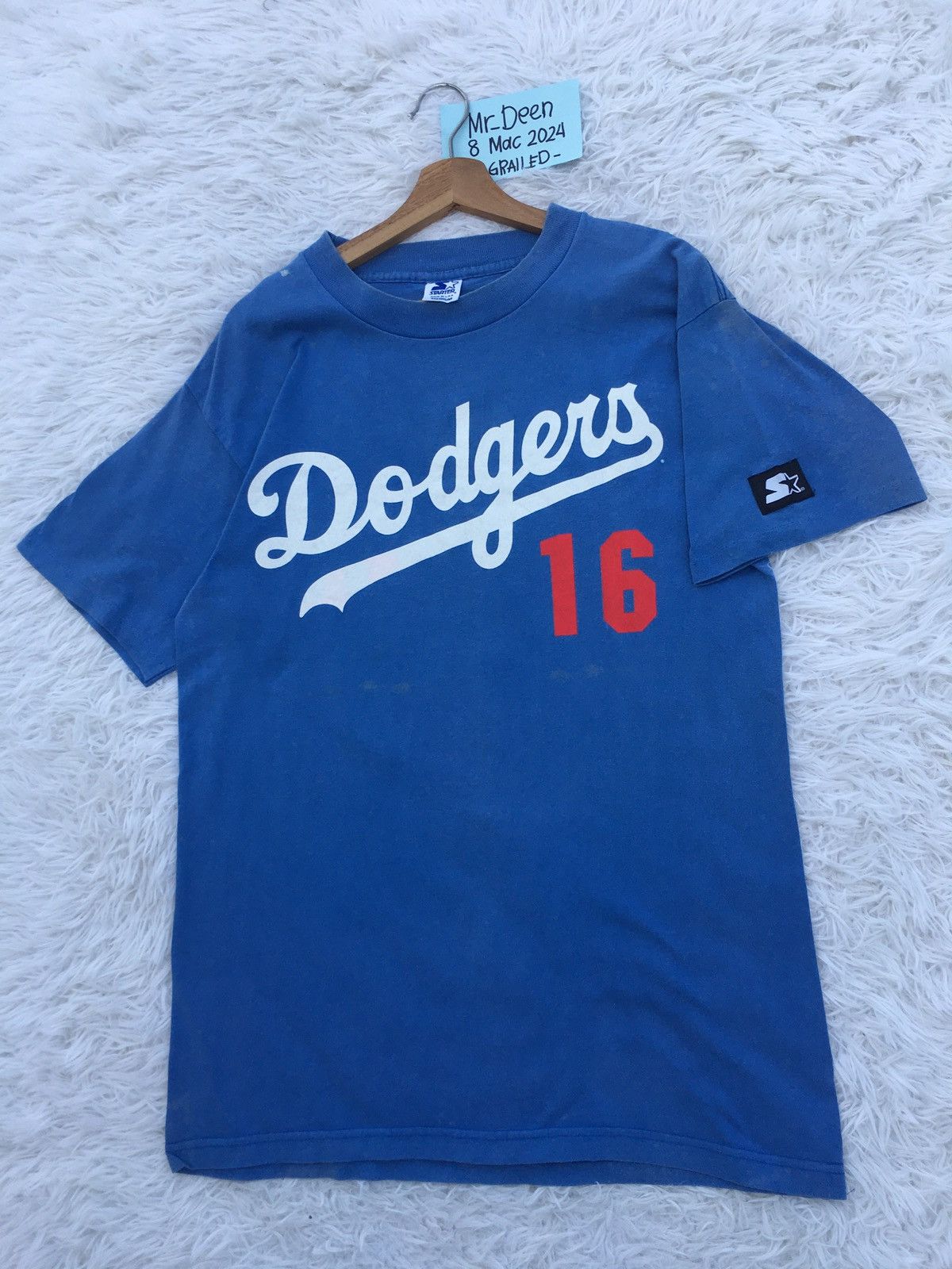 MLB Rare Vintage 90s Dodgers Spellout Tshirt Size US M / EU 48-50 / 2 - 4 Thumbnail
