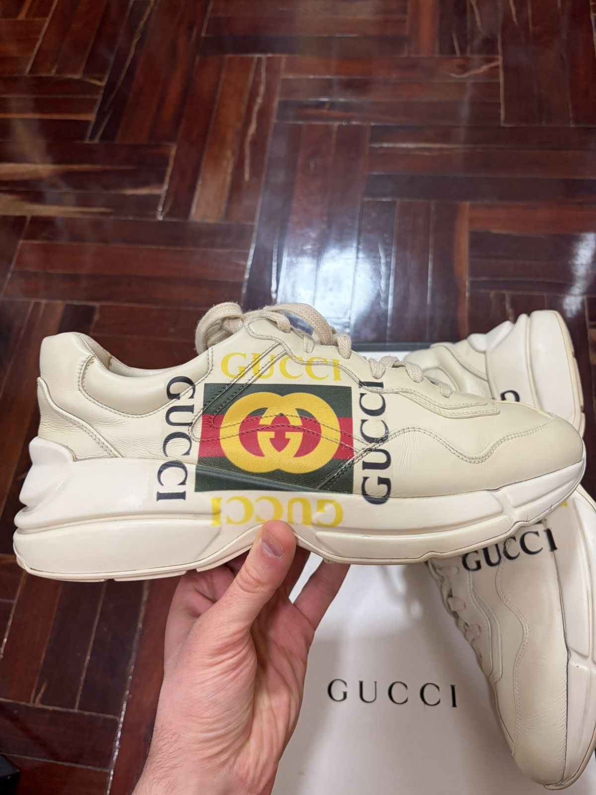 Gucci Gucci Rhyton Leather Sneakers Size US 9 / EU 42 - 3 Thumbnail