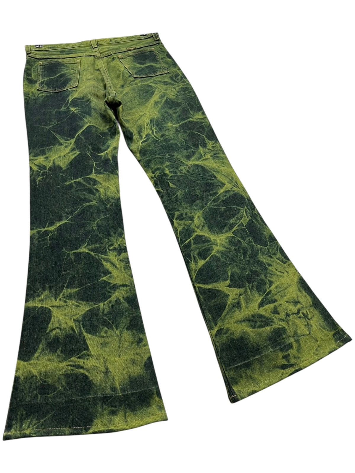 Wrangler 🔥Vintage WRANGLER TieDye Buttonfly Bush Pants Super FLARE Size US 30 / EU 46 - 4 Thumbnail