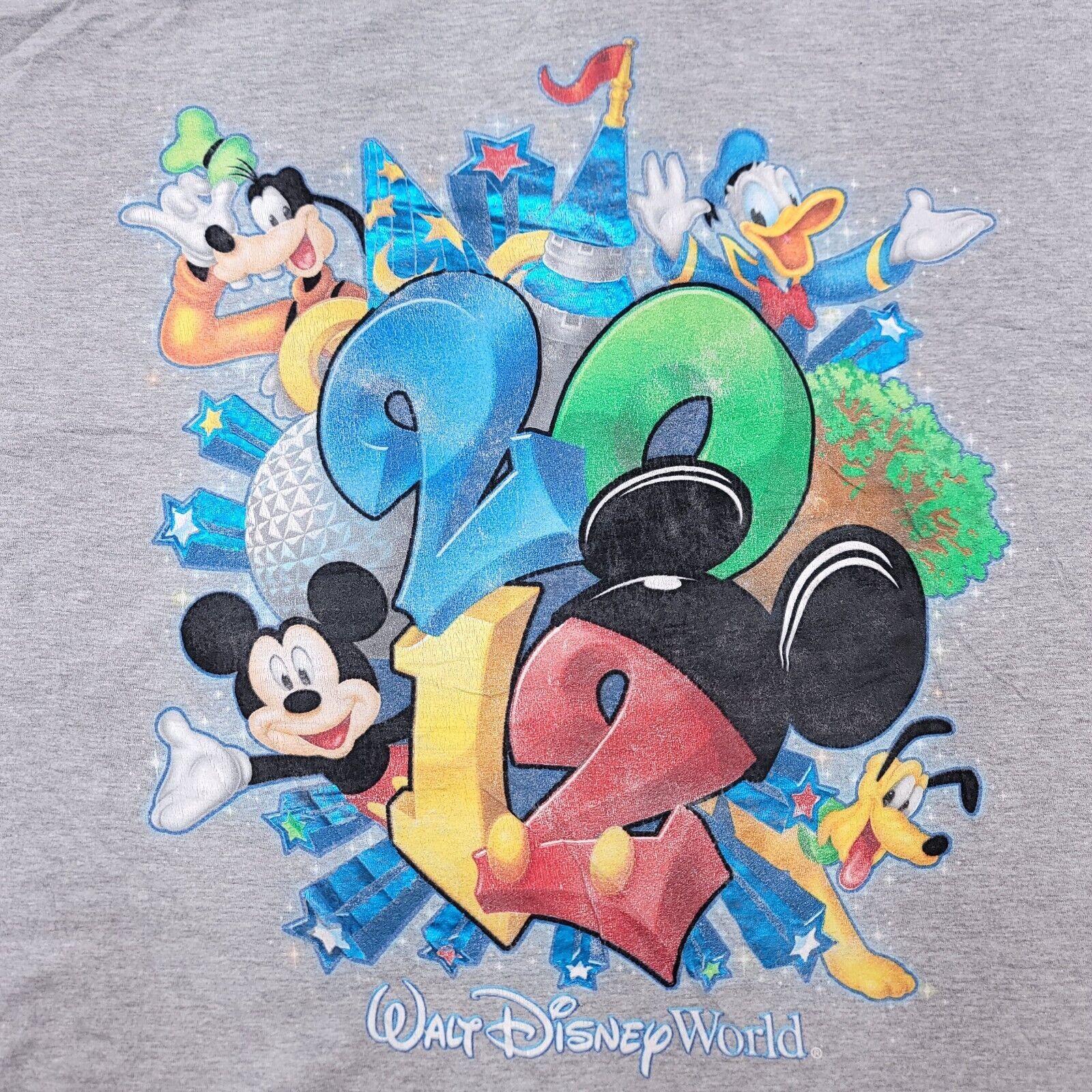 Disney Disney World 2012 Graphic Pullover Shirt Mens Size 2XL Gray Size US XXL / EU 58 / 5 - 3 Thumbnail