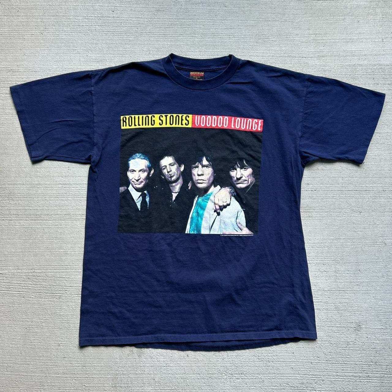 image of Band Tees x Brockum Vintage 1994 Rolling Stones Voodoo Lounge Tour T Shirt in Navy, Men's (Size XL)