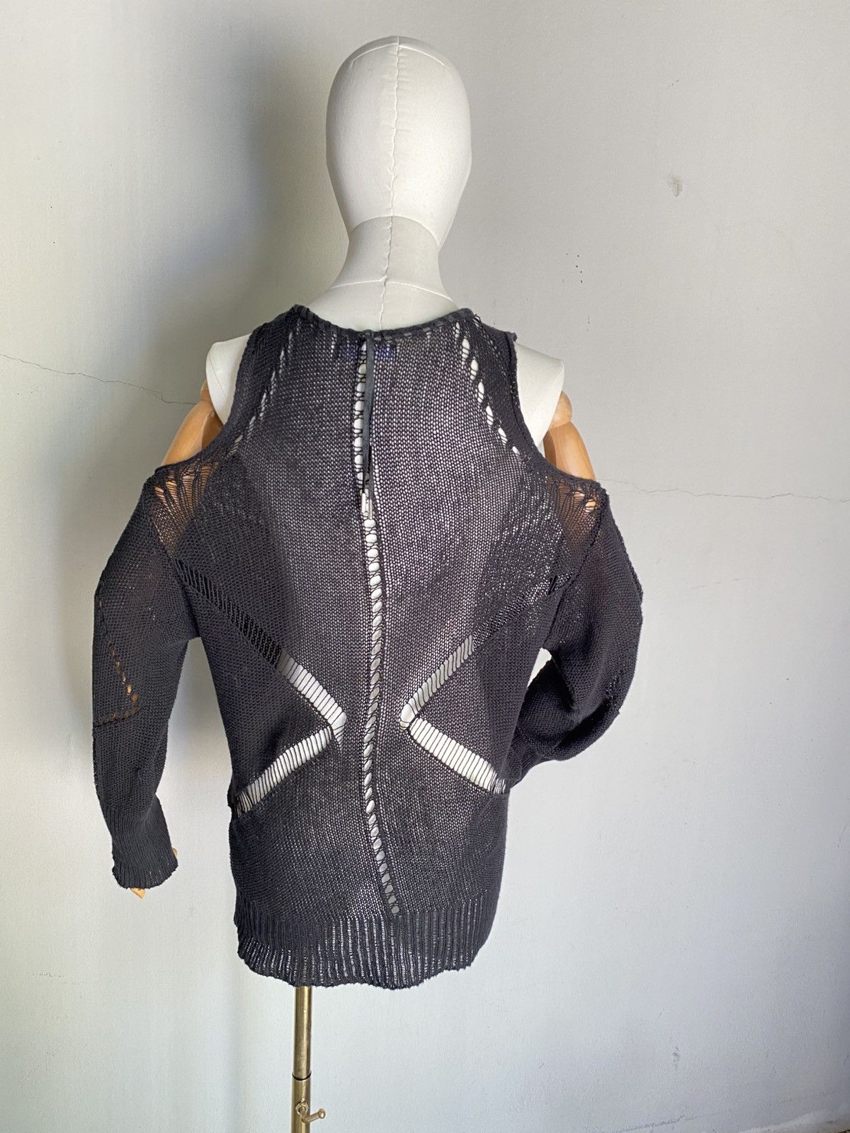 Diesel DIESEL Black Knit Cold-Shoulder Top Size M / US 6-8 / IT 42-44 - 15 Thumbnail