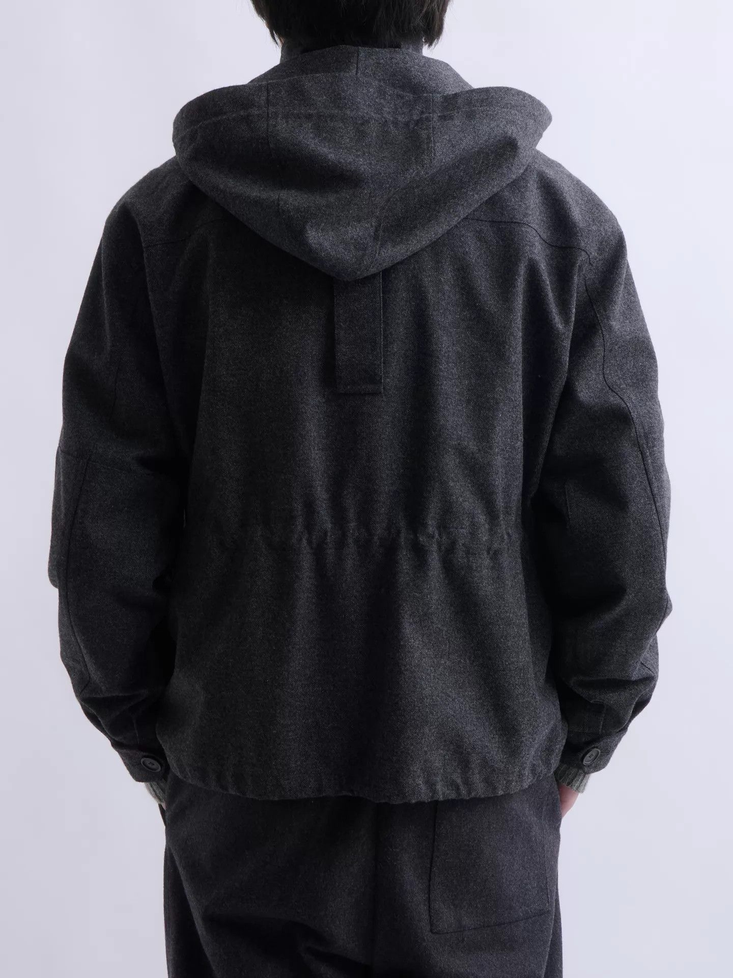 Raf Simons 00s JIL SANDER Raf Simons Gray Wool Hooded Jacket Size US L / EU 52-54 / 3 - 5 Thumbnail