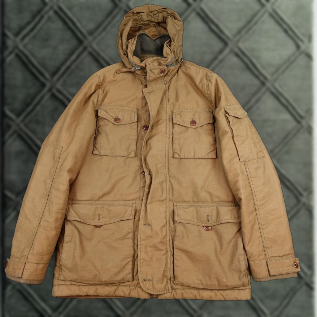 J.Crew J.Crew Field Mechanics Jacket Mens M Beige Hooded Canvas Full Zip Insulated Military Style Shirt? Size US M / EU 48-50 / 2 - 1 Thumbnail