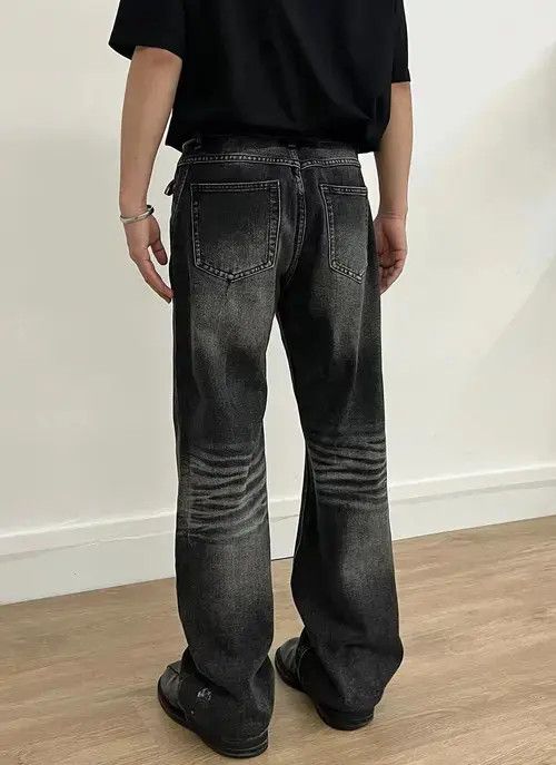 Japanese Brand × Jean Vintage washed black micro-flare casual jeans Size US 32 / EU 48 - 2 Thumbnail