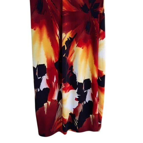 Other Vtg Cache Fiery Tropical Floral Mock Wrap Dress Sz M Stretch Size M / US 6-8 / IT 42-44 - 9 Thumbnail