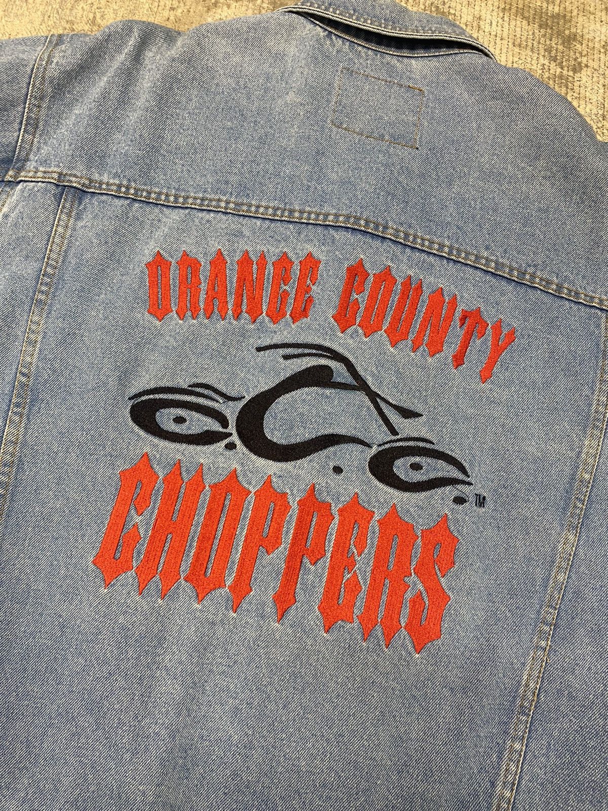 Vintage Vintage Orange County Choppers embroidered Denim Jacket Size US L / EU 52-54 / 3 - 5 Thumbnail