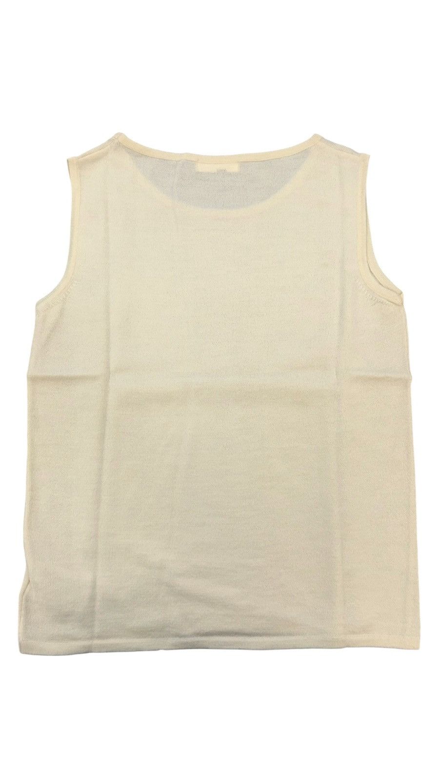 Iceberg NWT Iceberg Ice Jeans Embellished Knit Tank Top Cream Size S Size S / US 4 / IT 40 - 5 Thumbnail