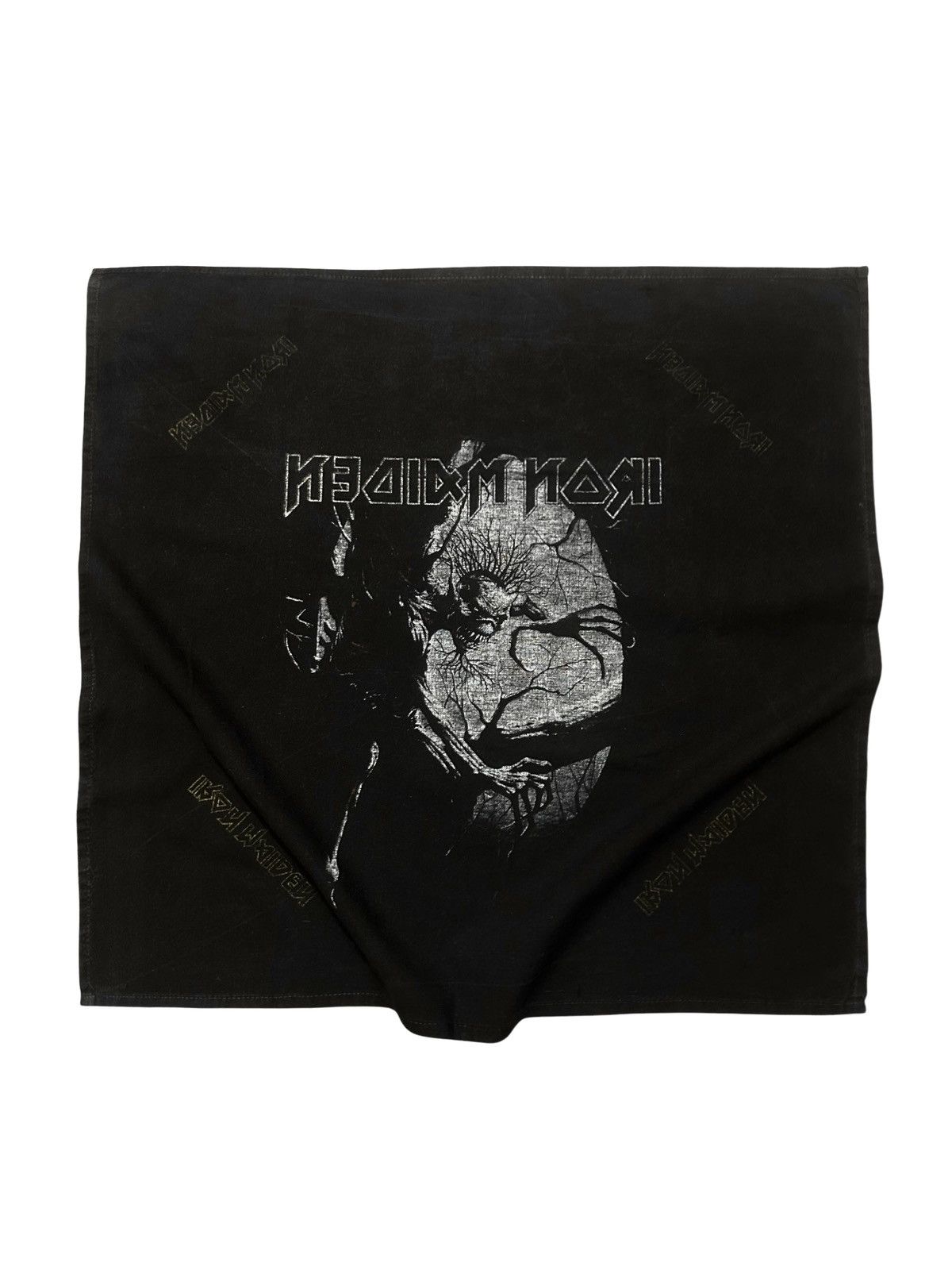Iron Maiden Vintage 1992 Iron Maiden Fear Of The Dark Bandana Size ONE SIZE - 5 Thumbnail