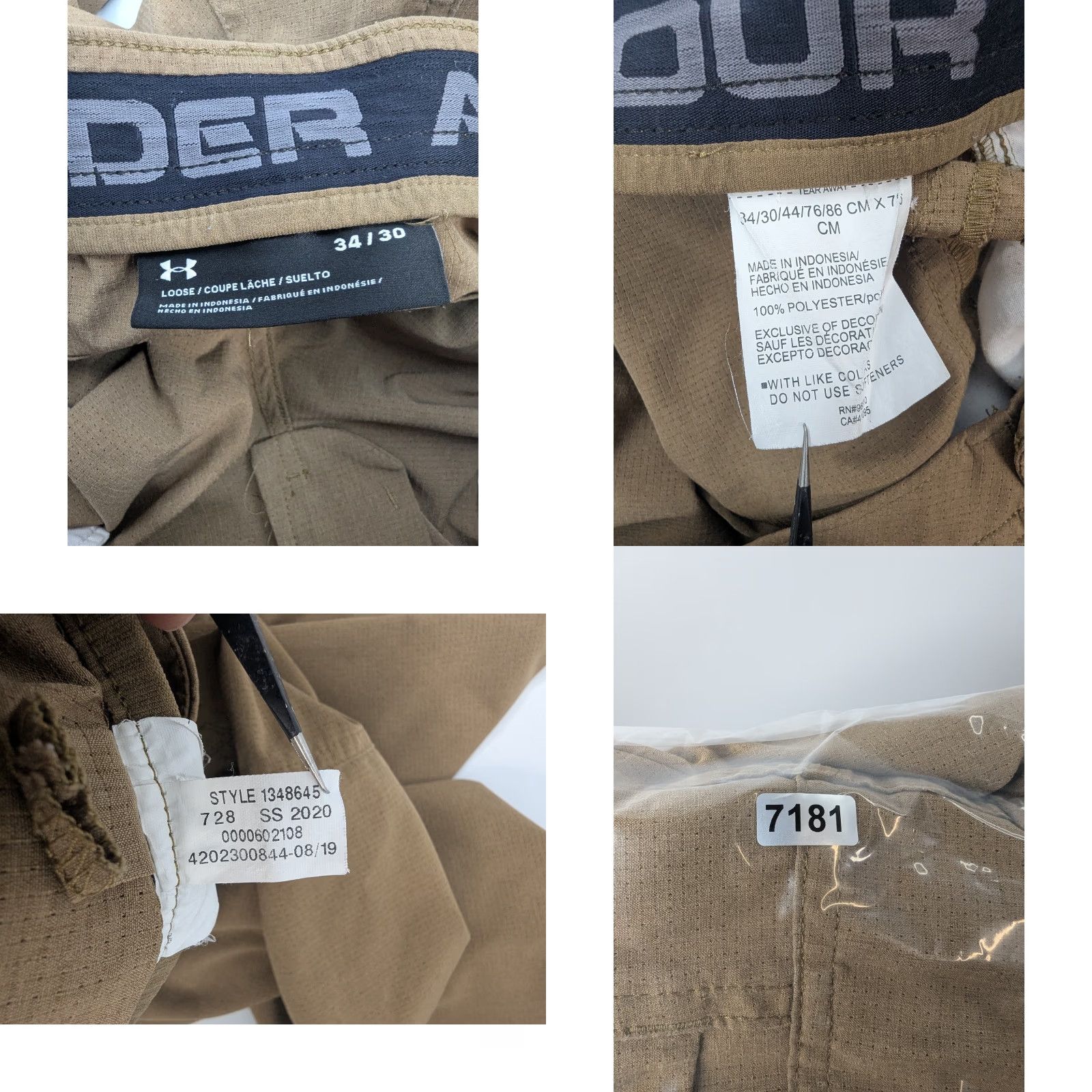 Under Armour Under Armour Men Pants Tactical UA Adapt Brown 34x30 Water Resistant Belted Loose 100% Polyester 1348645 Millitary Storm Adapt MENS? Size US 34 / EU 50 - 8 Thumbnail