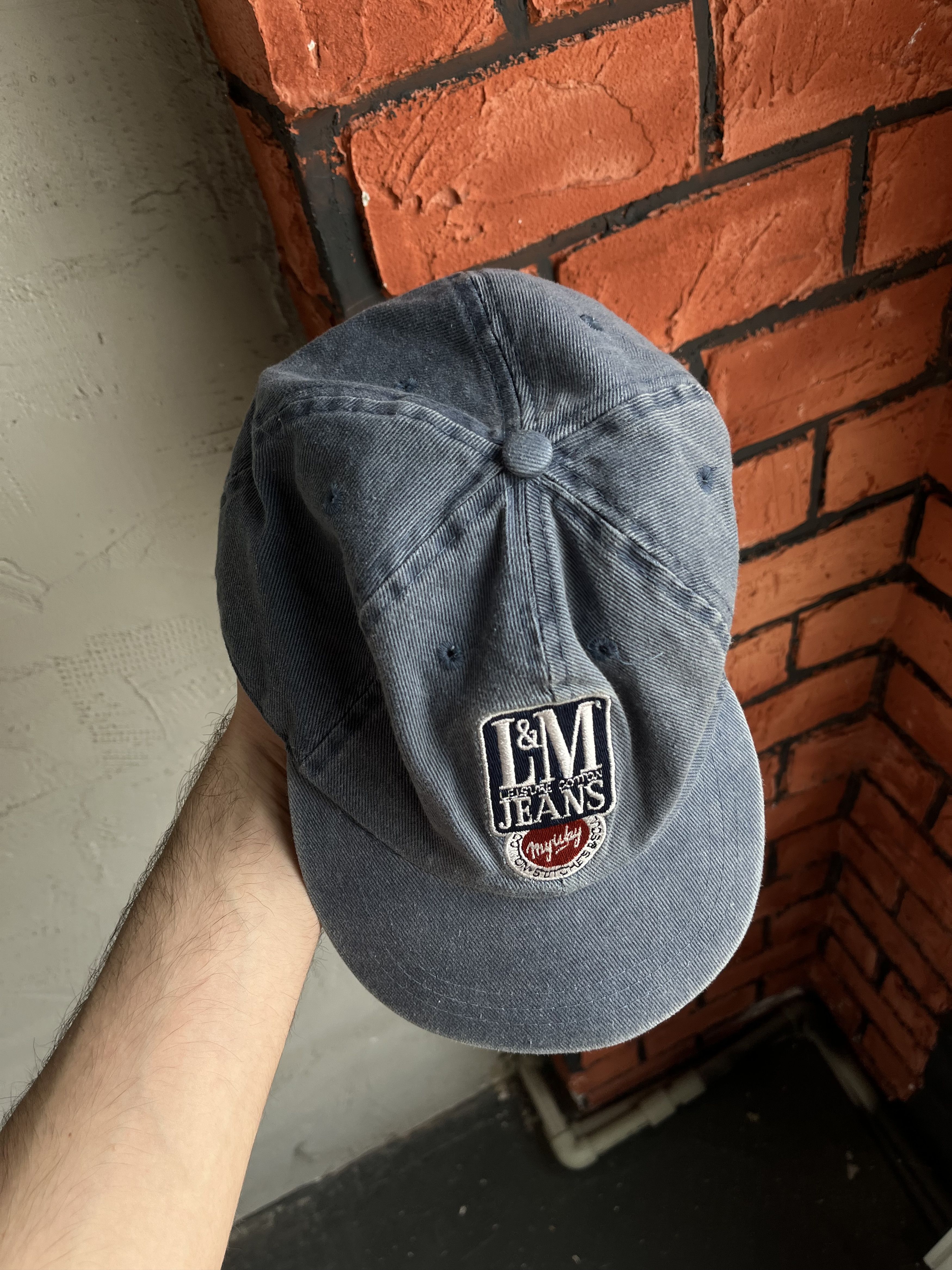 Marlboro × Vintage Vintage 90s Y2K L&M Cigarette Leisure Cotton Jeans Hat Cap Size ONE SIZE - 2 Thumbnail