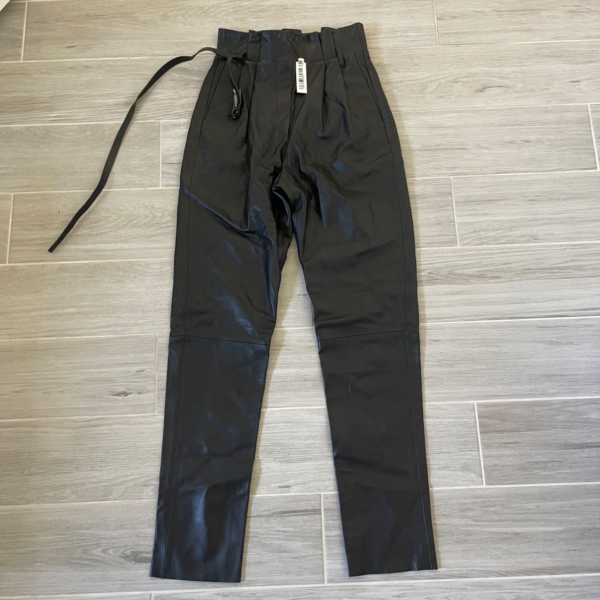 Longchamp NWT LONGCHAMP LAMB LEATHER BLACK SKINNY PANTS SZ 36 Size 36" / US 14 / IT 50 - 4 Thumbnail