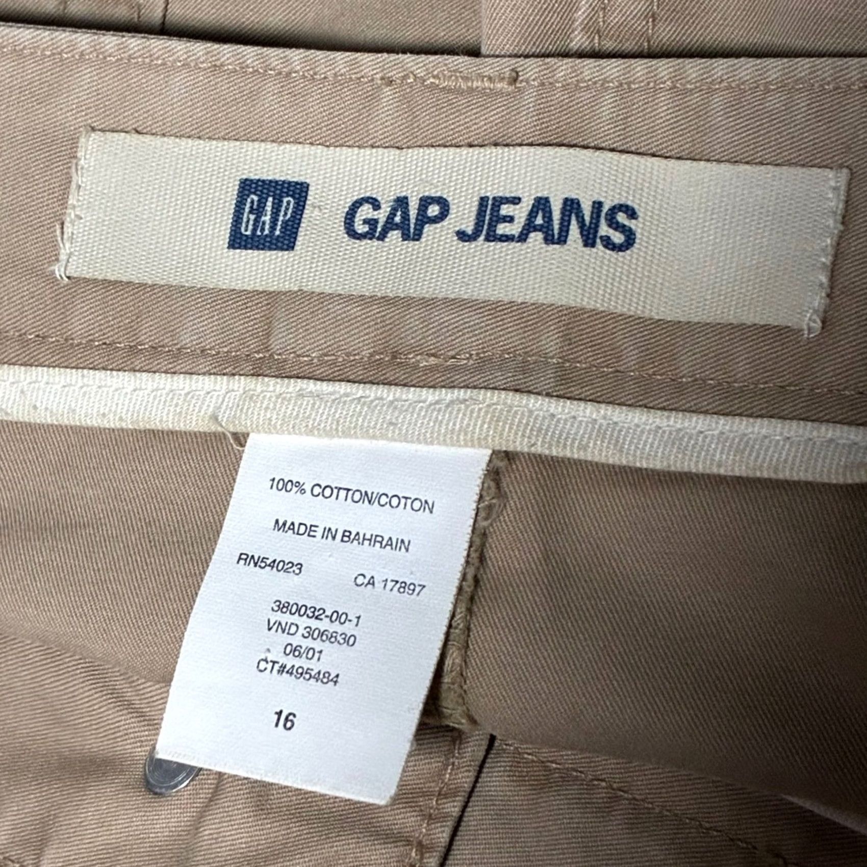 Gap Gap Womens Khaki Tan Cotton Denim Mini Skirt Raw Hem Size 16 Size 38" / US 16 / IT 52 - 5 Thumbnail