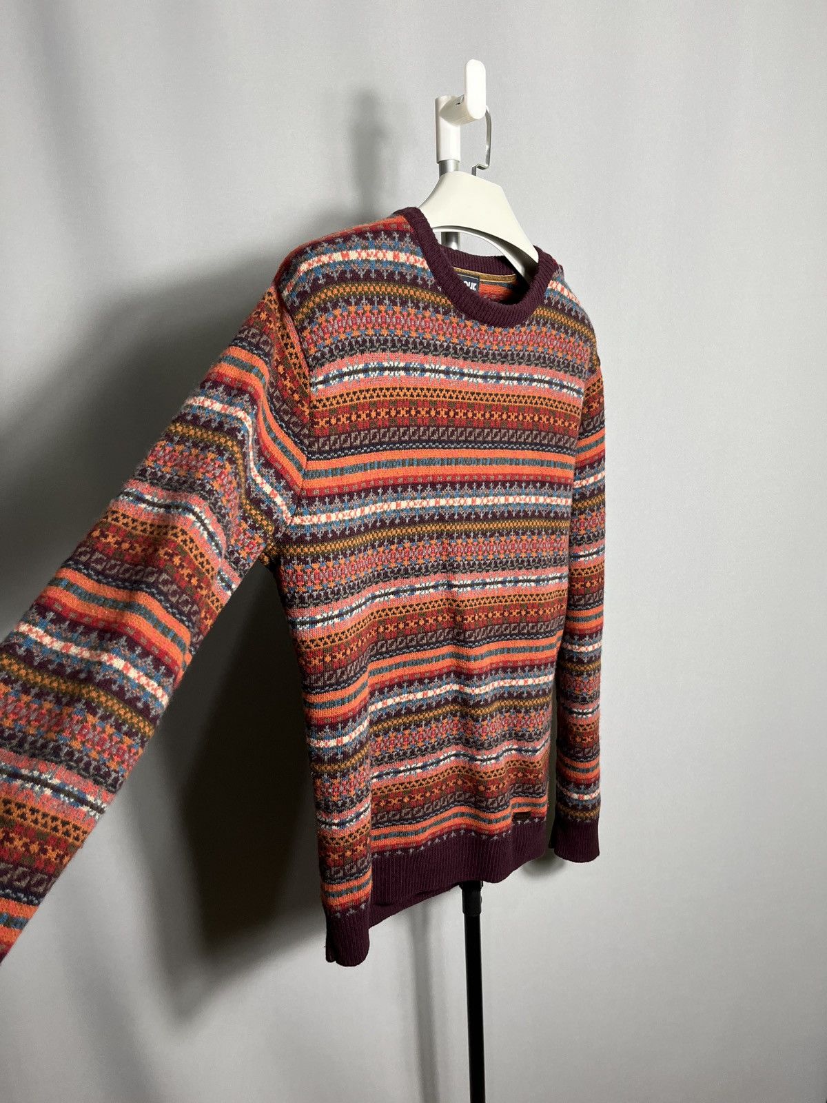Barbour Men’s Barbour Martingale Crewneck Wool Sweater Knit Orange Size US L / EU 52-54 / 3 - 3 Thumbnail