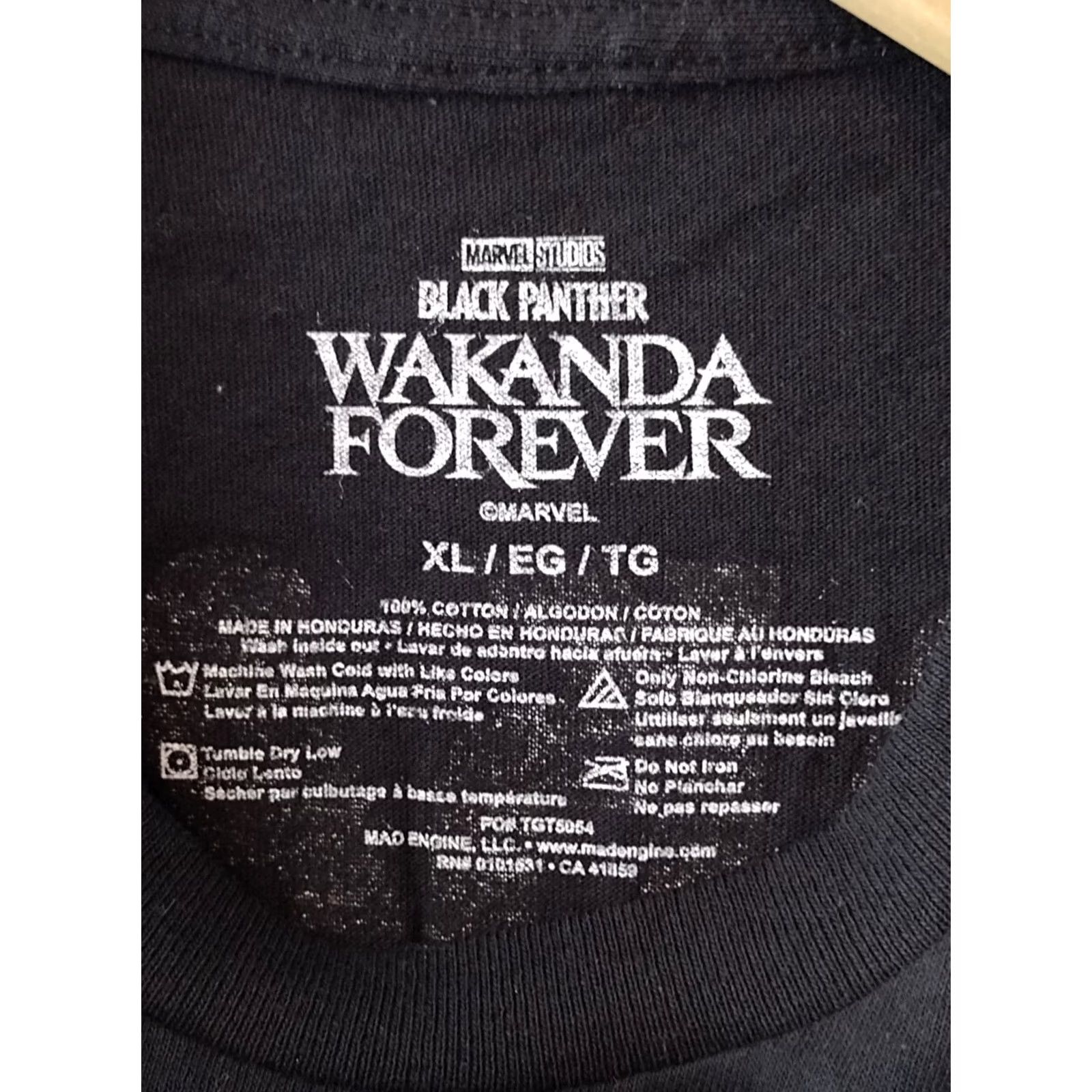 Vintage Marvel Marvel Studios Mens Black Panther Wakanda Forever Short Sleeve T Shirt Top XL Black Panther Shirt Mens XL Size US XL / EU 56 / 4 - 6 Thumbnail