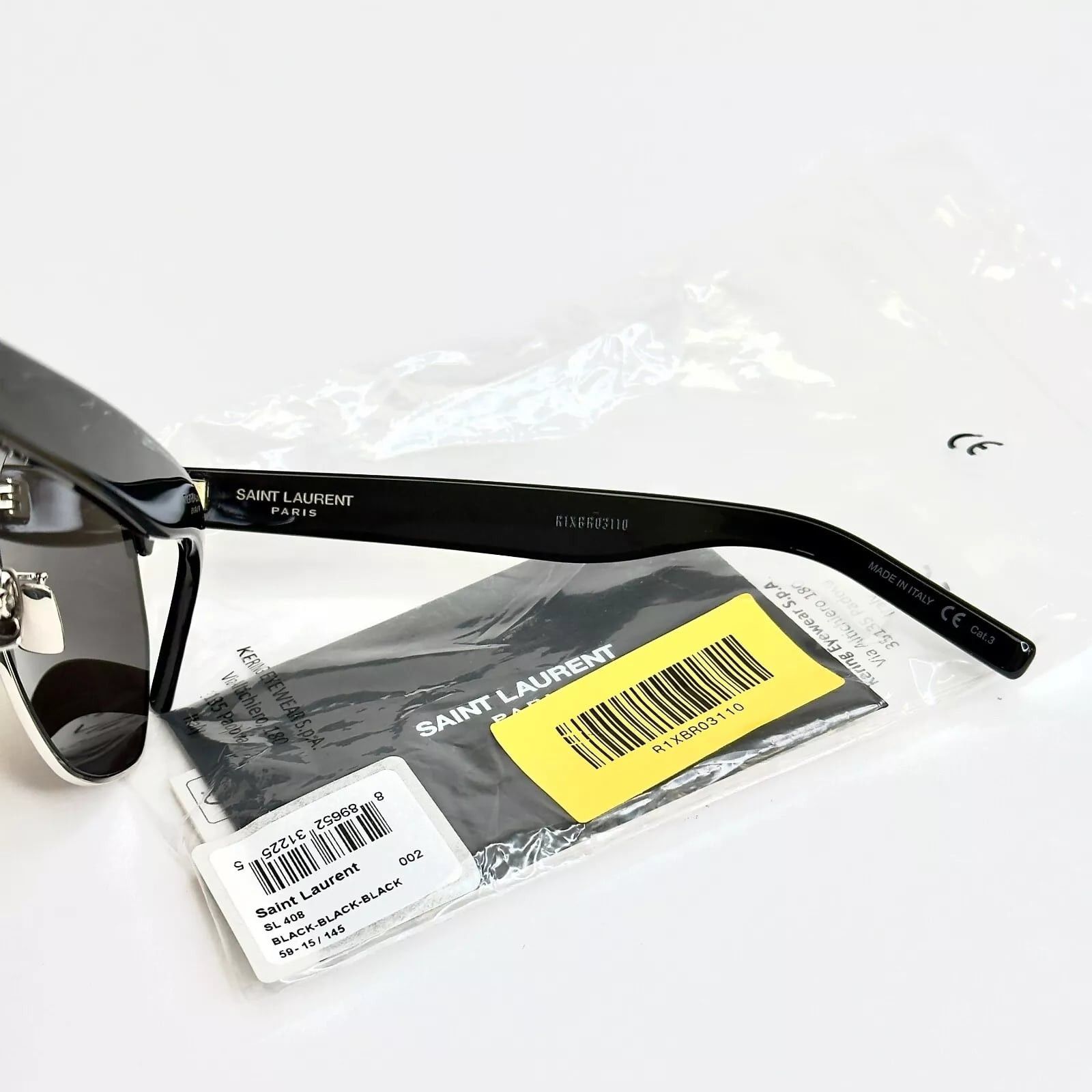 Yves Saint Laurent SAINT LAURENT 408 SL408 Black Silver Runway Sunglasses 002 Size ONE SIZE - 2 Thumbnail
