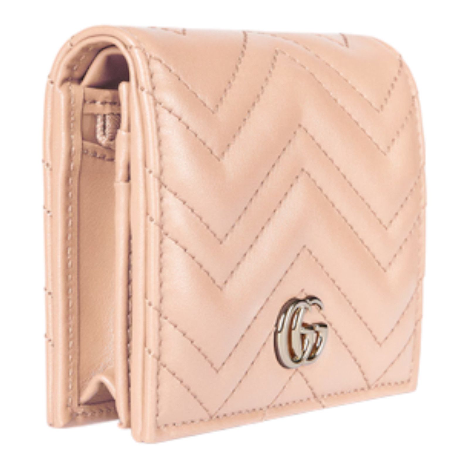 Gucci GG Marmont Matelassé Wallet Pale Pink Size ONE SIZE - 3 Thumbnail
