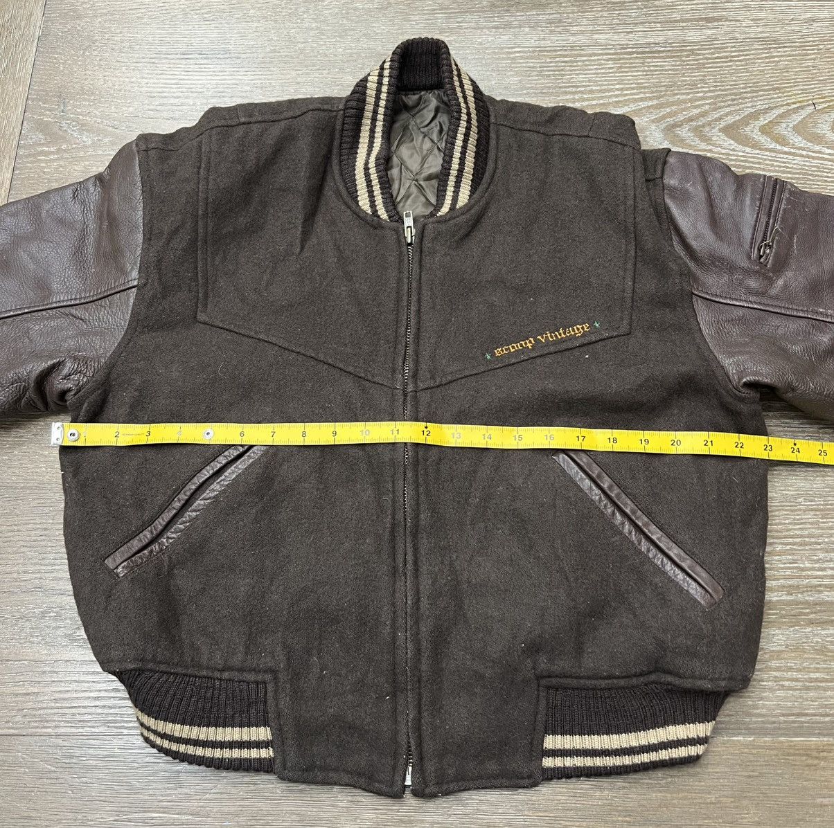 SCOOP Vintage Scoop Varsity Jacket Leather Sleeves Size US M / EU 48-50 / 2 - 6 Thumbnail