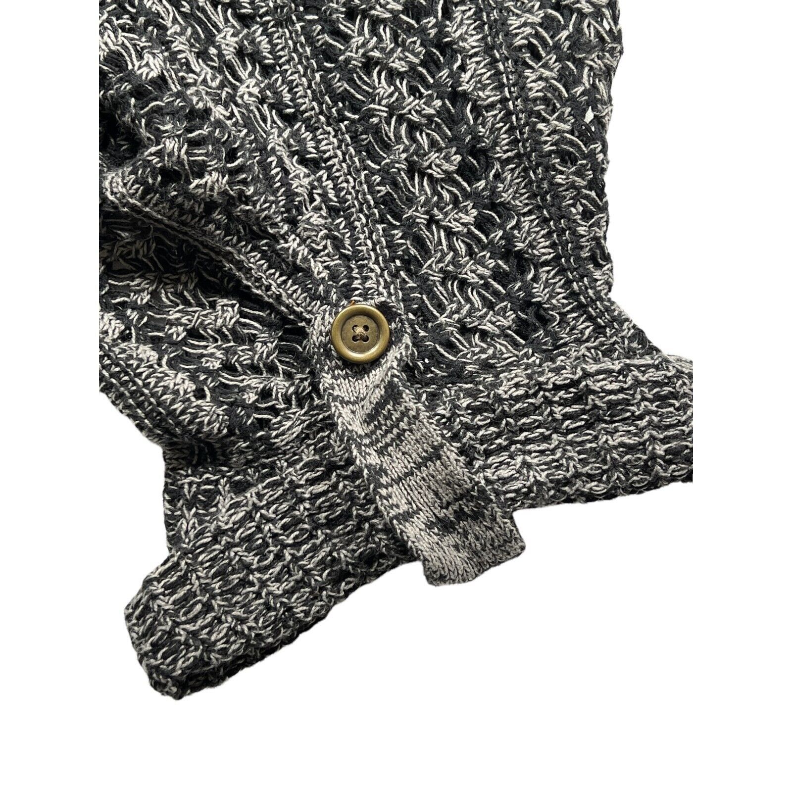 Other MUDD Loose Knit Women’s Black & Gray Open Front Cardigan Sm Size S / US 4 / IT 40 - 4 Thumbnail