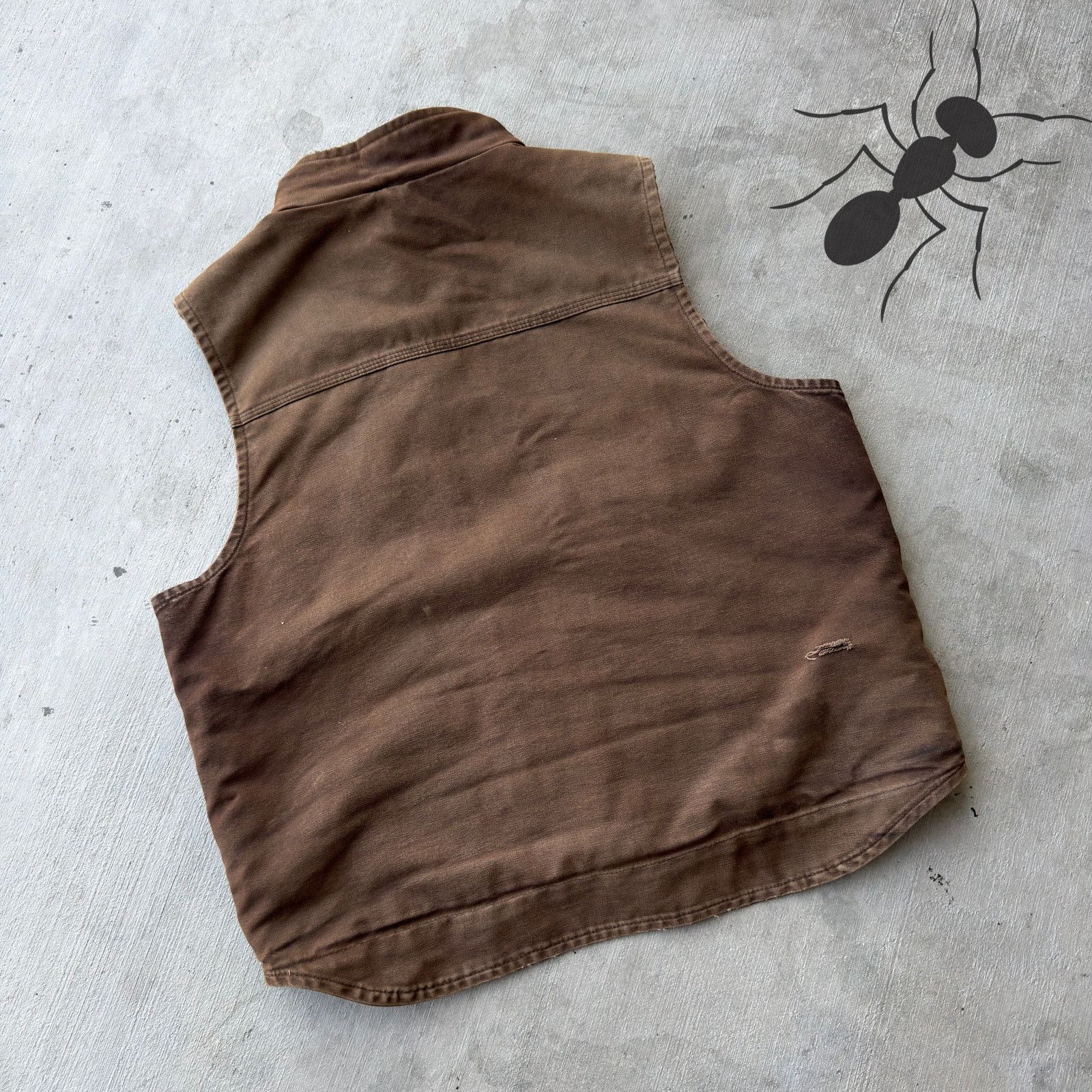Carhartt × Vintage Carhartt V33 DKB faded brown work wear vest Size US L / EU 52-54 / 3 - 4 Thumbnail