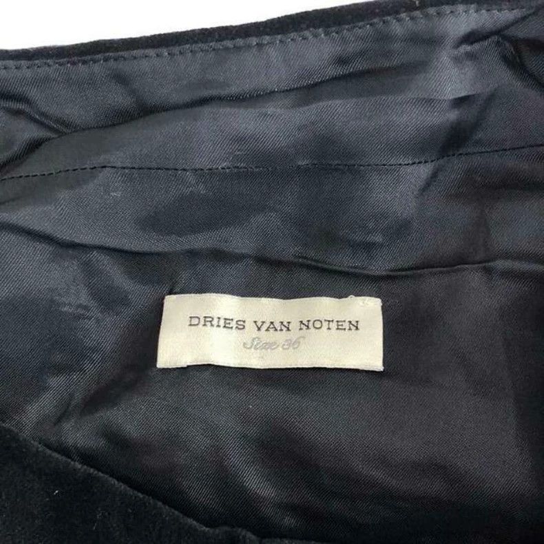 Dries Van Noten Dries Van Noten size:36 Black velvet sleeveless vest dress Size XS / US 0-2 / IT 36-38 - 5 Thumbnail