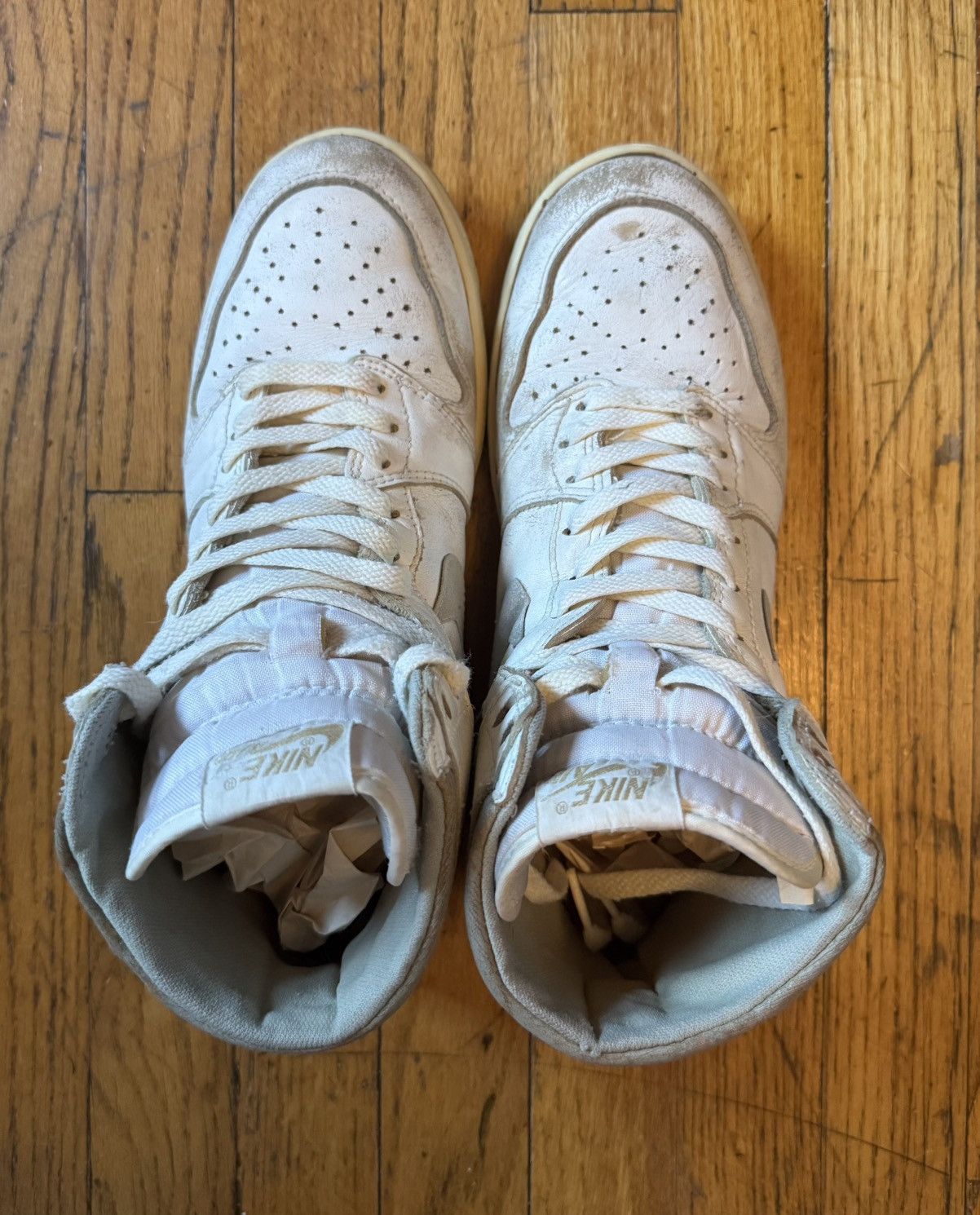 Nike Size 11 1985 Air Jordan 1 High OG Natural Grey Original VTG Size US 11 / EU 44 - 12 Thumbnail