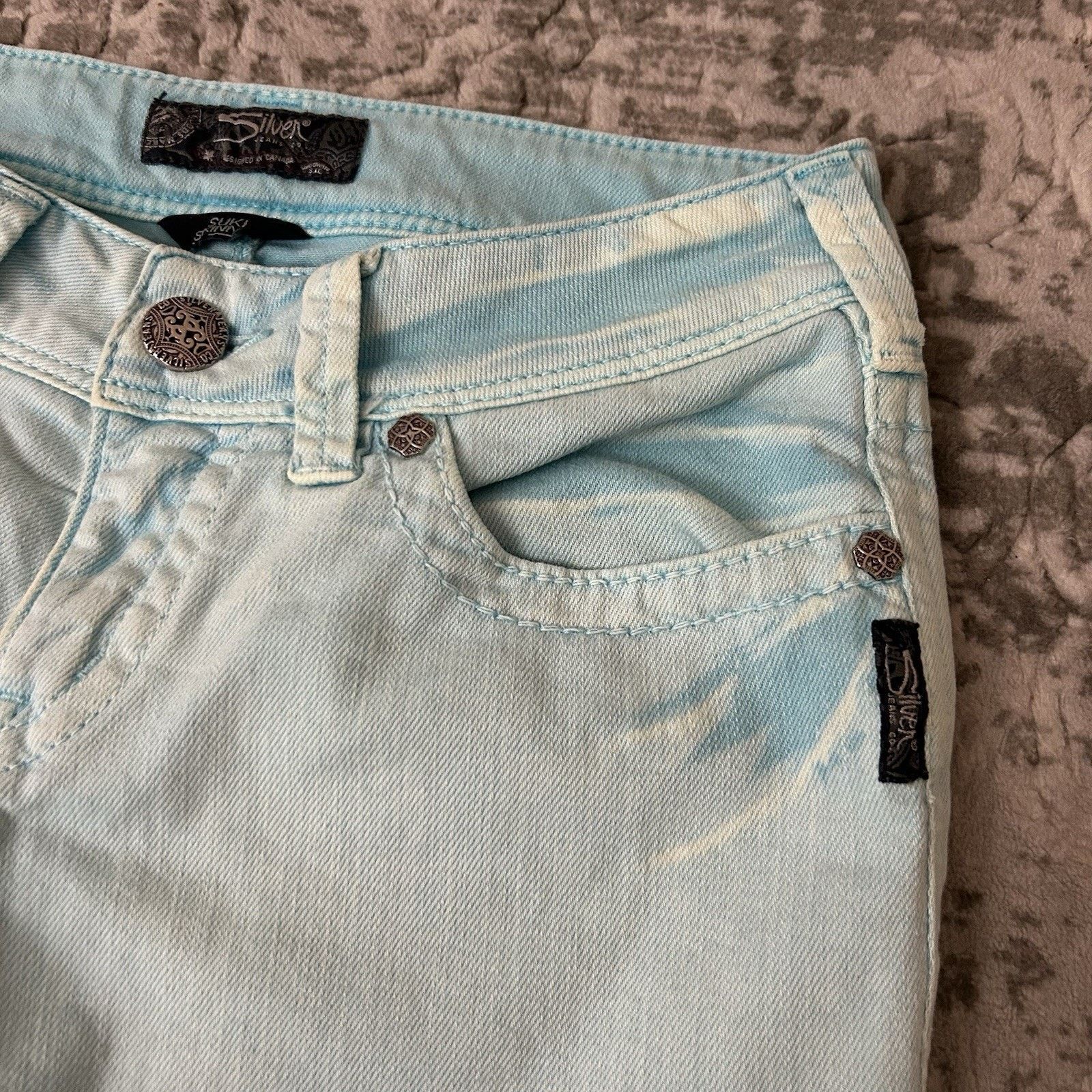 Silver Jeans Co. Silver Suki Skinny Jeans Women's W27/L31 Light Blue Wash Size 27" / US 4 / IT 40 - 4 Thumbnail