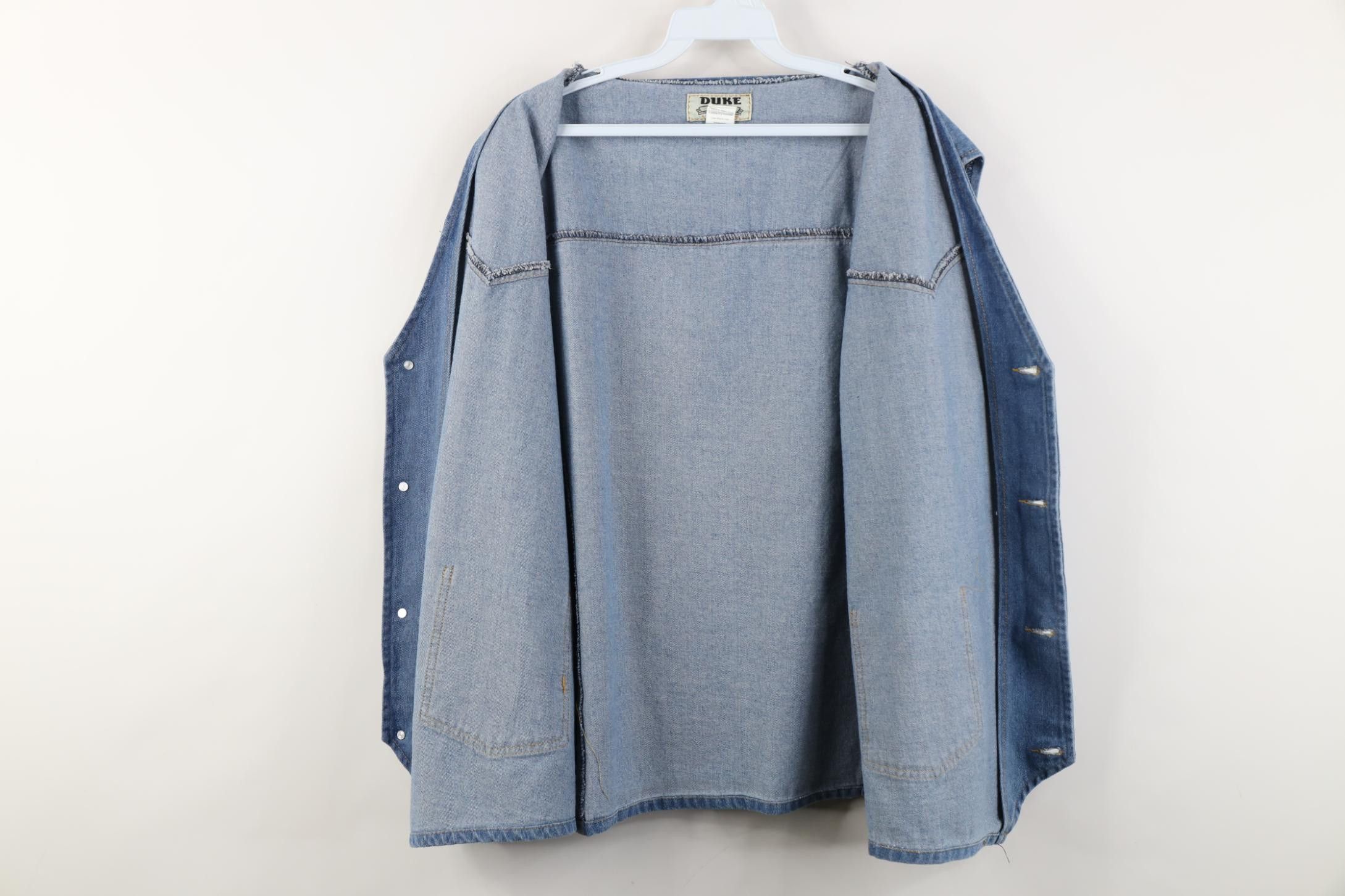 Vintage Vintage 90s Streetwear Western Cowboy Denim Jean Vest Jacket Size US XL / EU 56 / 4 - 9 Thumbnail