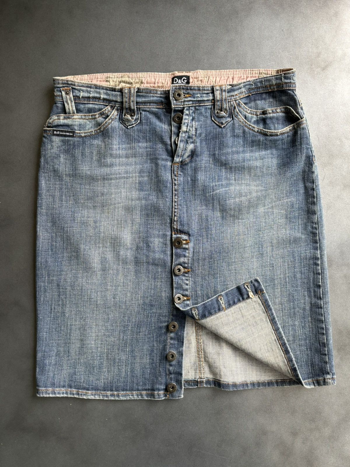 Dolce & Gabbana × Vintage Vintage Dolce & Gabbana Mini Skirt Denim Jean Short 2000s Size 33" - 1 Thumbnail
