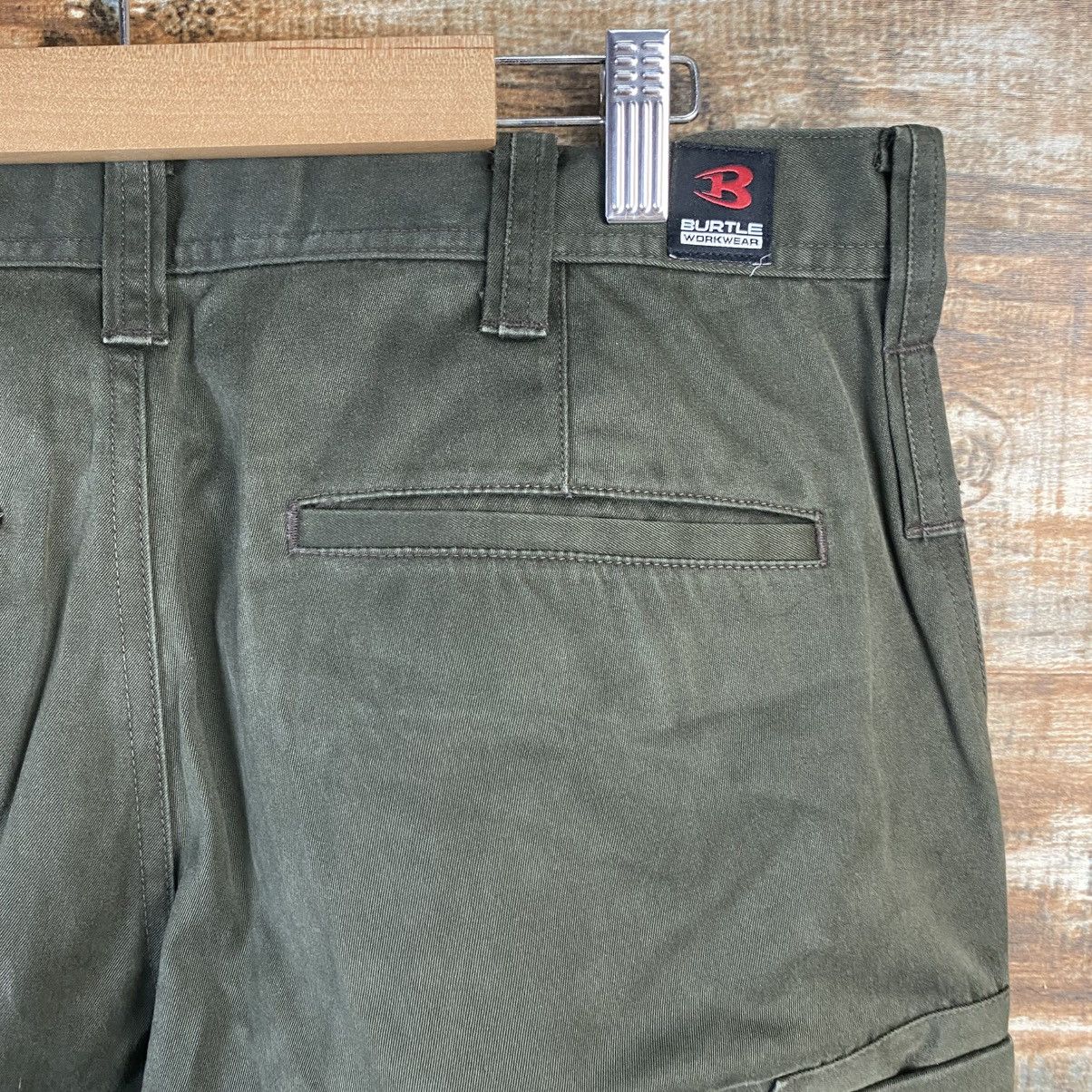 Japanese Brand DL Burtle Green Cargo Multipocket Pants #C989 Size US 33 - 19 Thumbnail