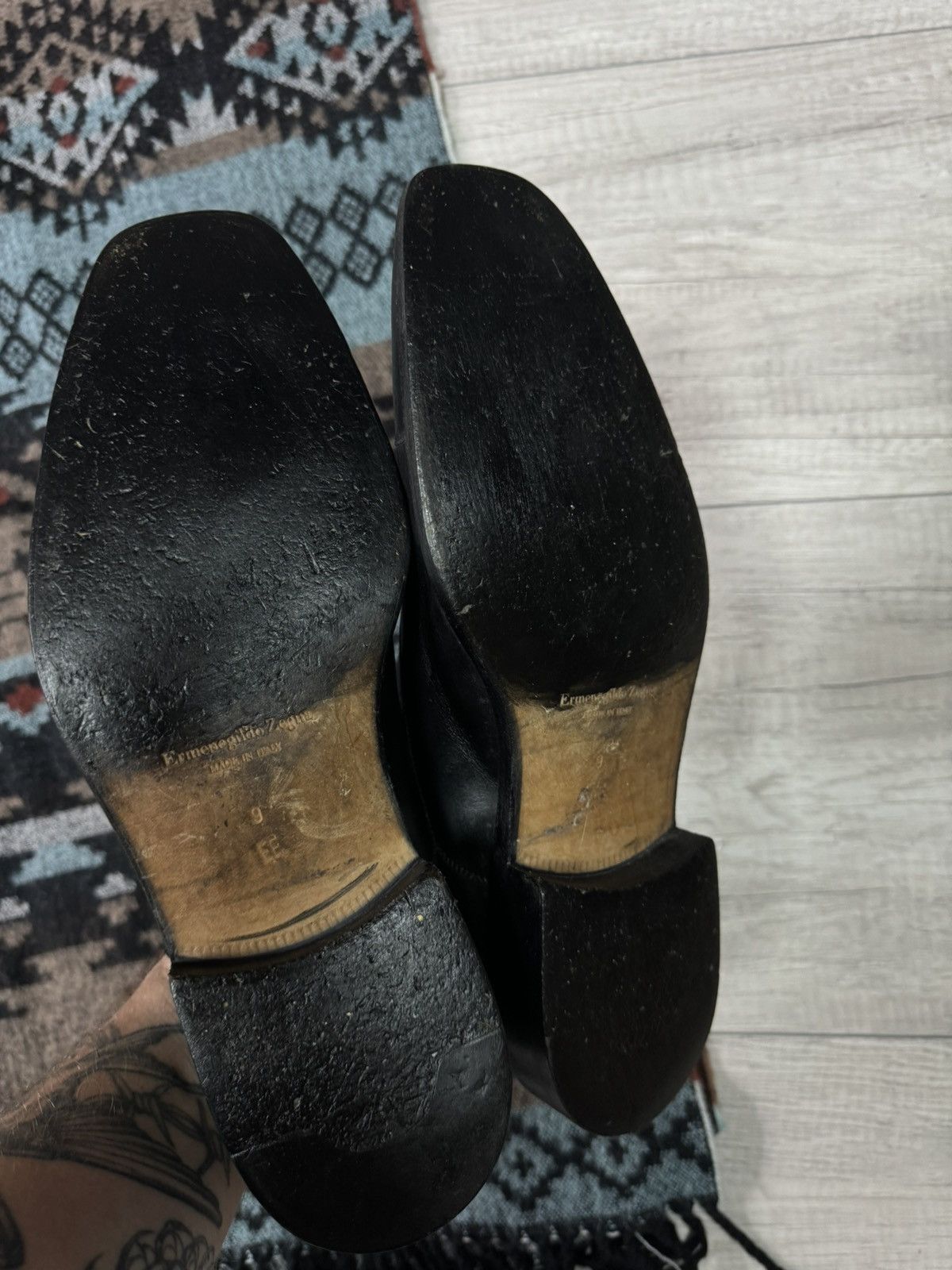 Ermenegildo Zegna Ermenegildo Zegna Mens Oxford Derby Shoes Size 9.5 Leather Size US 9.5 / EU 42-43 - 4 Thumbnail