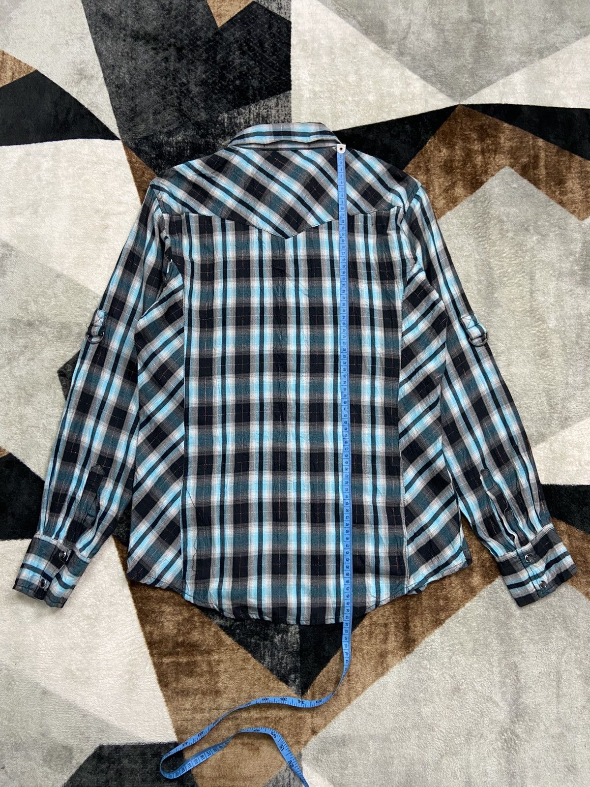 Japanese Brand 2000s D'Homme A Homme Shadowplaid Grunge Size US L / EU 52-54 / 3 - 8 Thumbnail