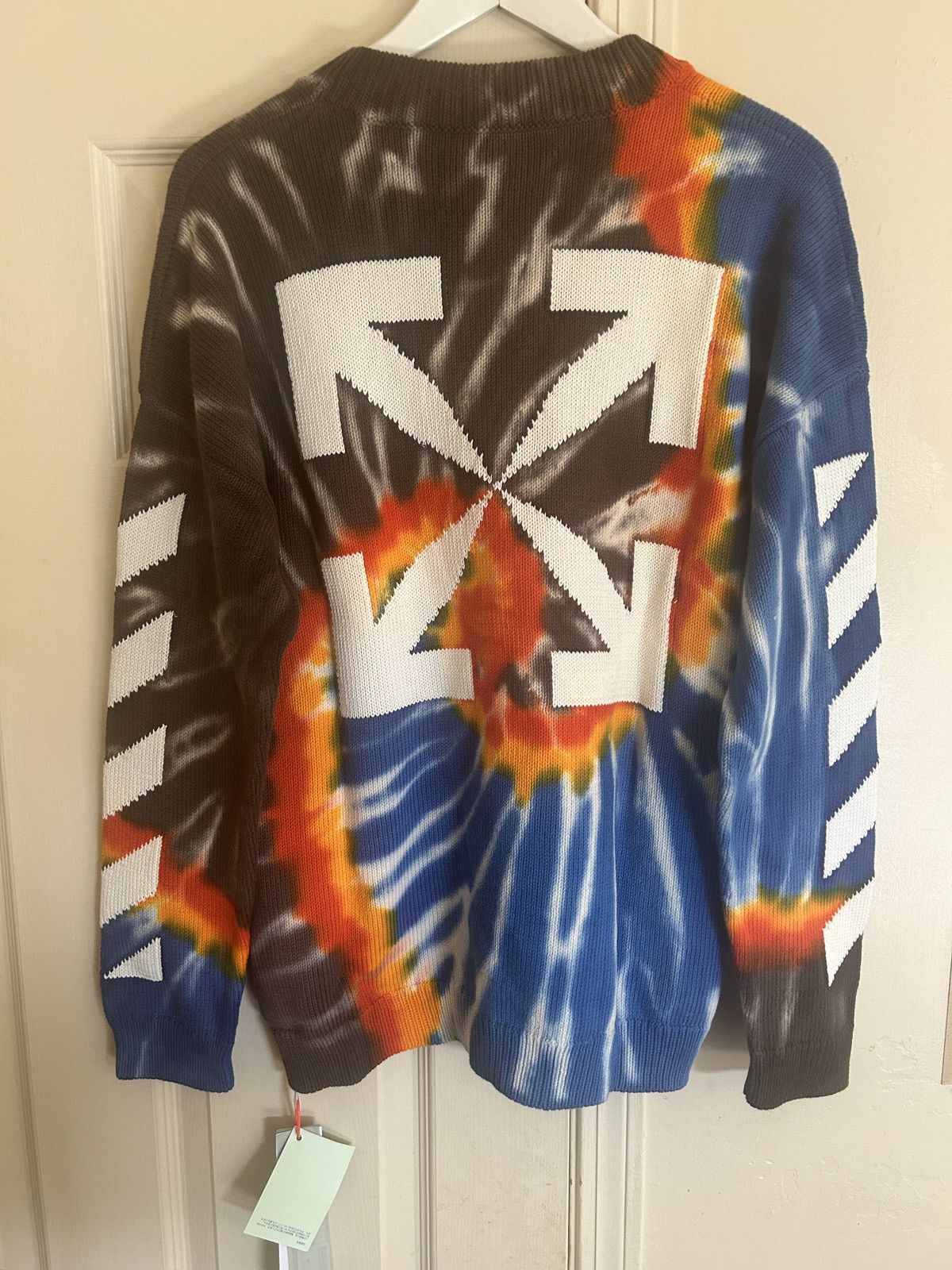 Off-White off-white tie dye crewneck sweater Virgil Abloh OW logo Size US M / EU 48-50 / 2 - 1 Thumbnail