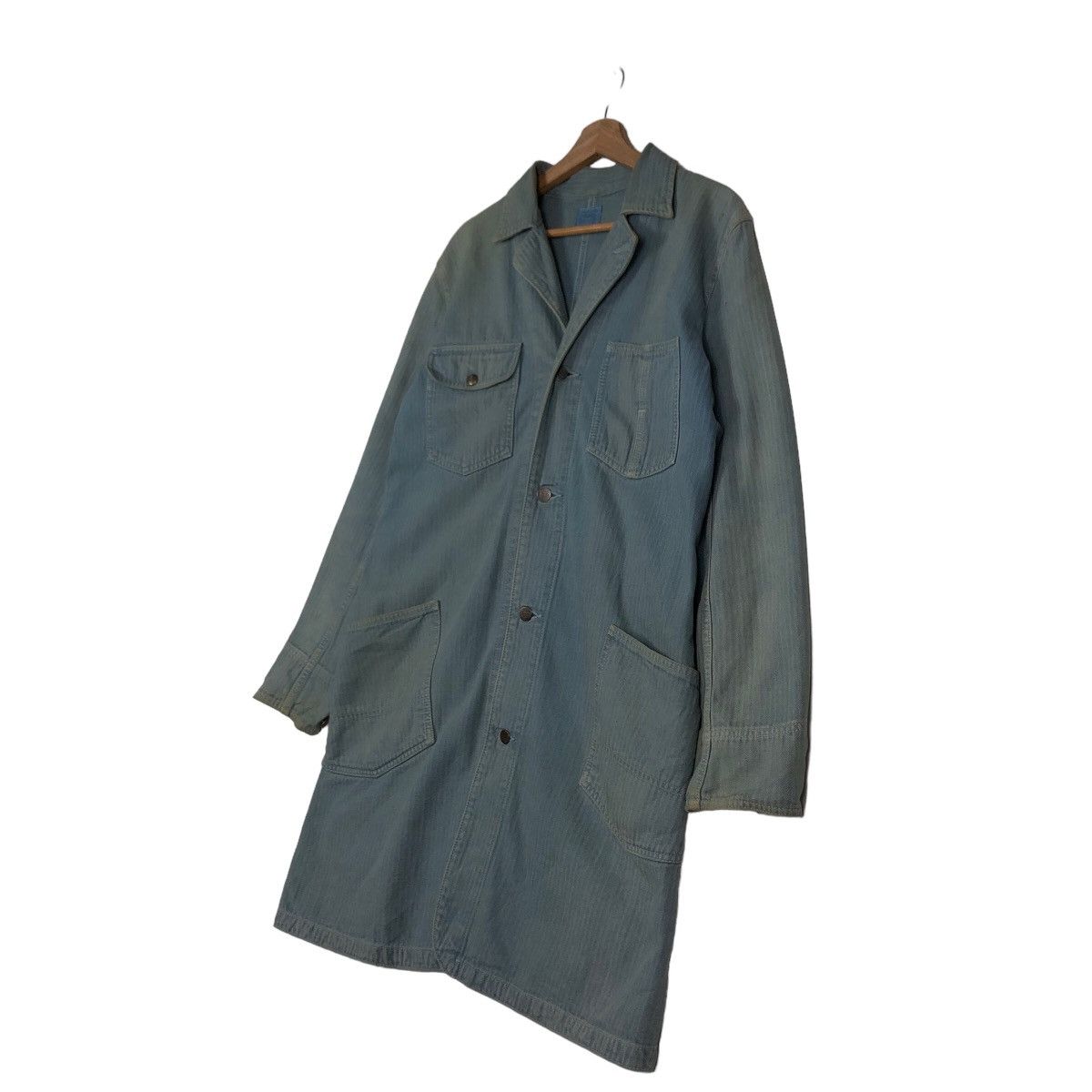 Japanese Brand 🔥Vtg Long Jacket Denim Union Made Lee USA Size US M / EU 48-50 / 2 - 2 Thumbnail