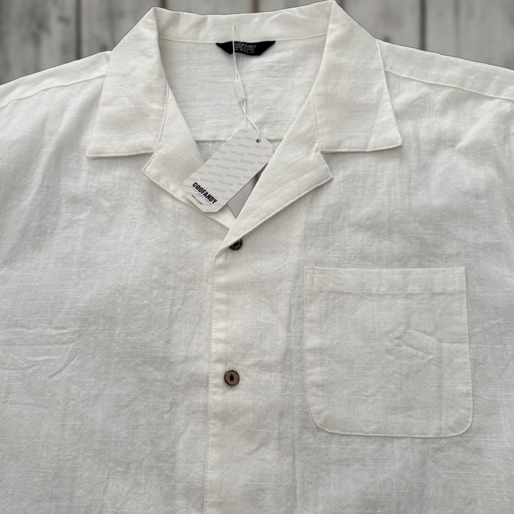 Vintage Coofandy Shirt Mens XXL Beige Short Sleeve Hawaiian Club Button-Up NEW Size US XXL / EU 58 / 5 - 1 Thumbnail