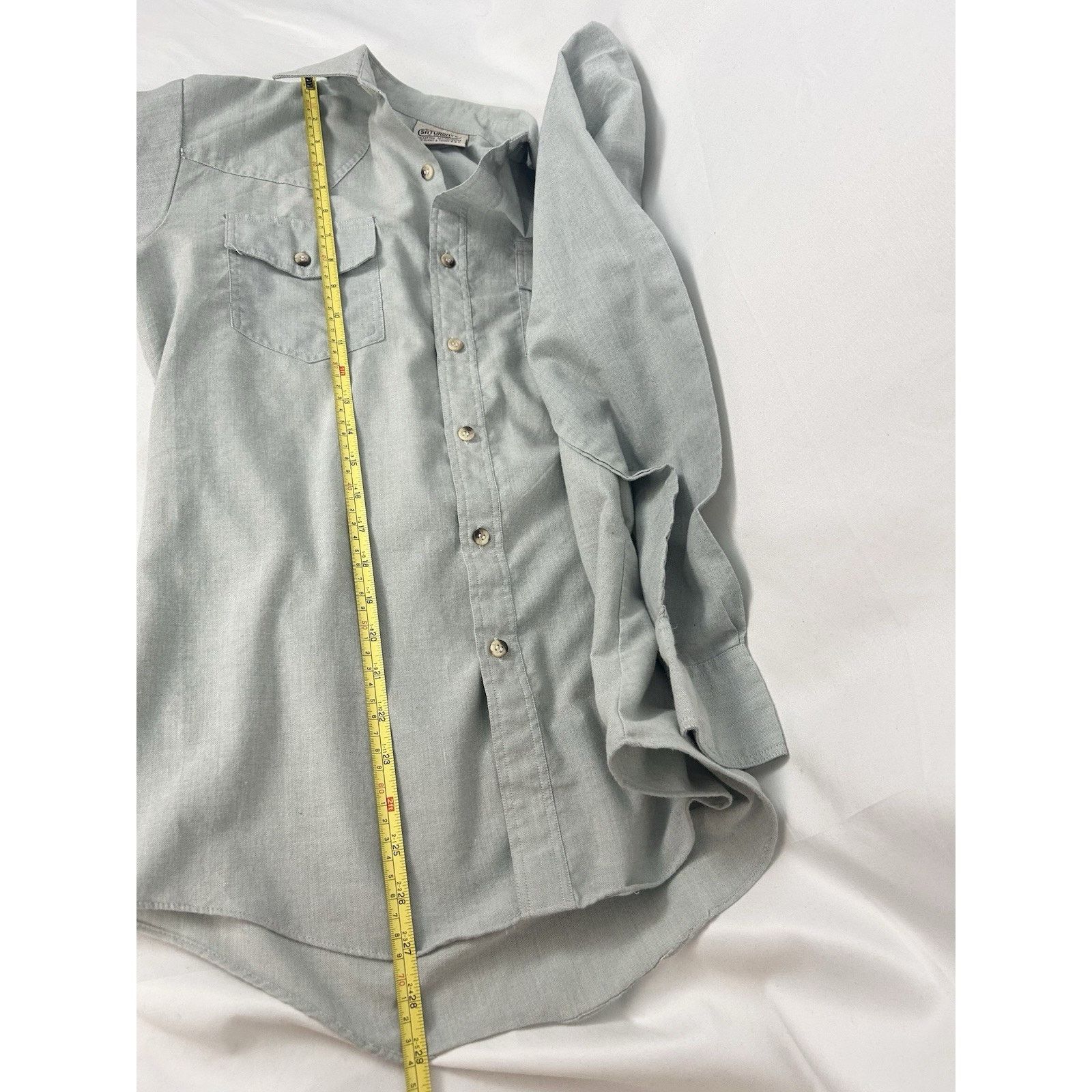 The Unbranded Brand VTG Saturday's In California Mens M Light Blue Shirt Size US M / EU 48-50 / 2 - 8 Thumbnail