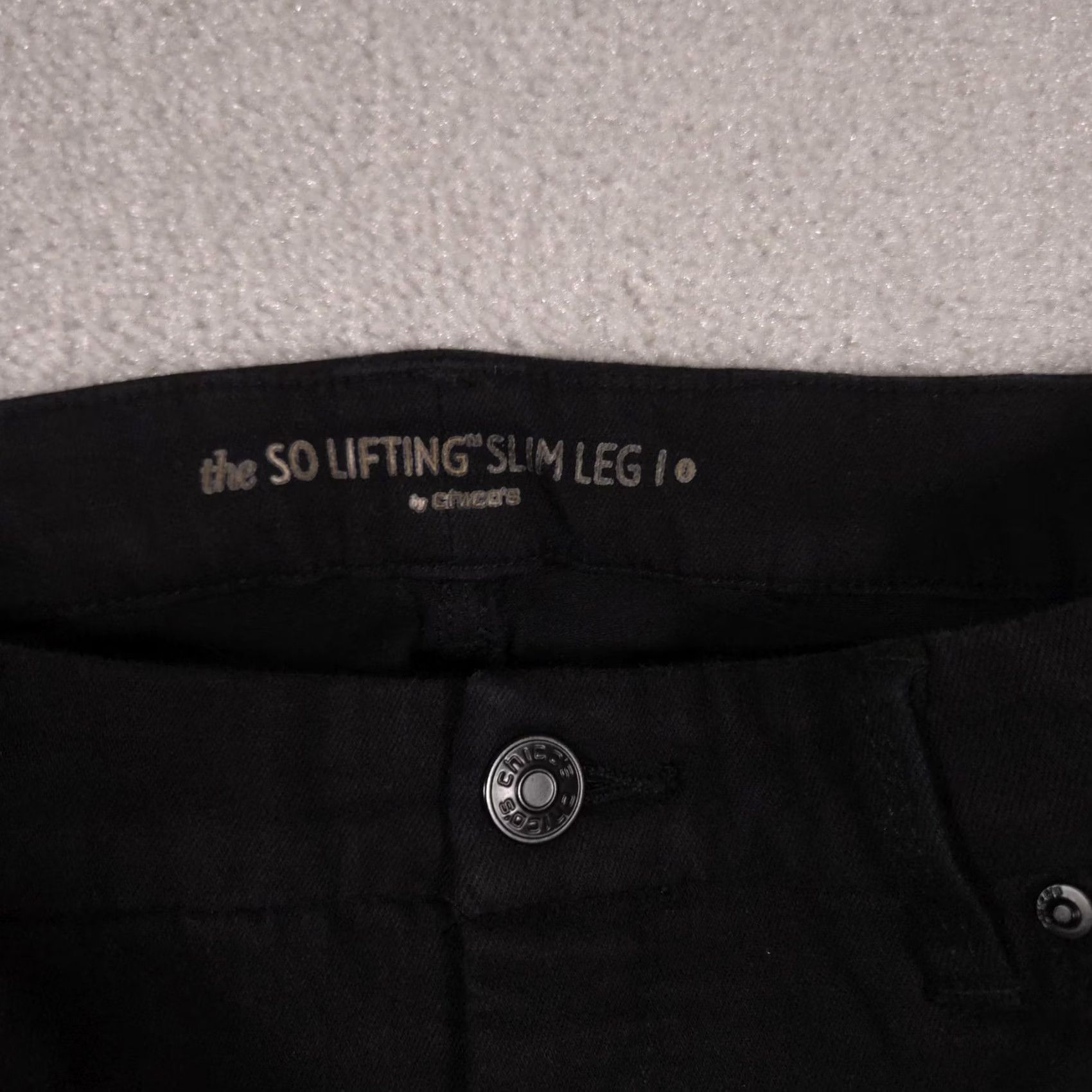 Vintage Chico's So Lifting Slim Jeans Womens 0 Short Black Dark Wash Mid Rise Stretch Jeans Size 25" / US 0 / IT 36 - 5 Thumbnail