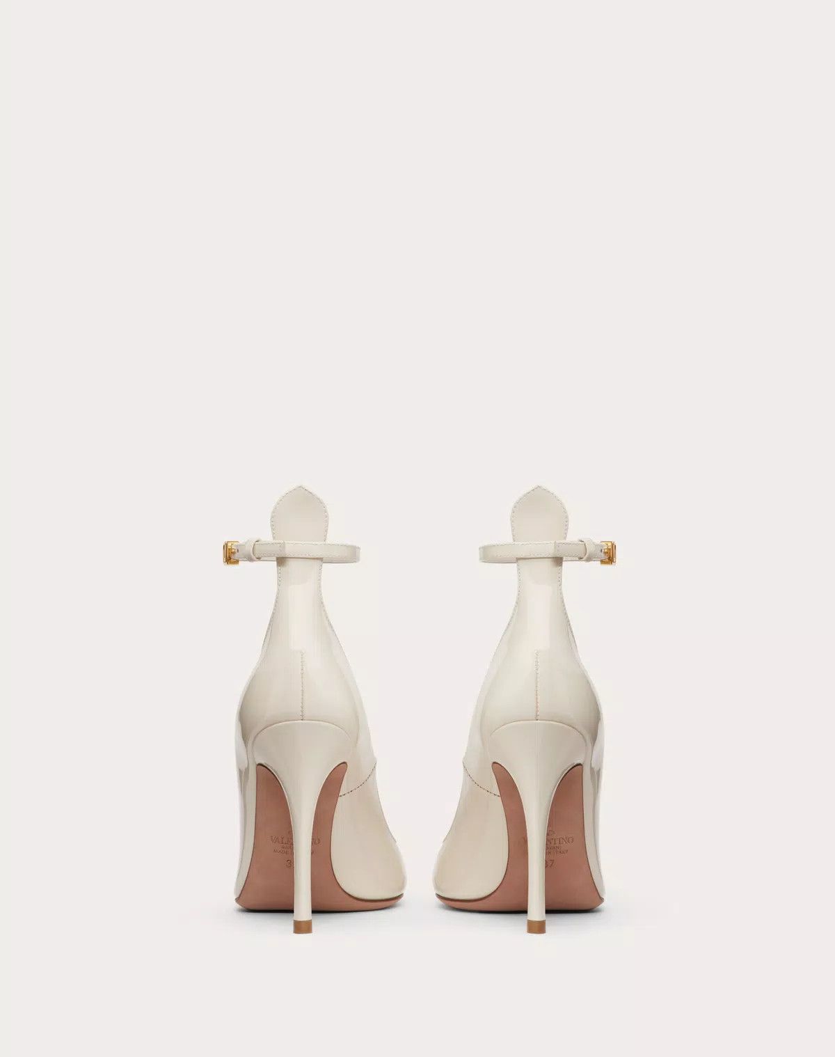 Valentino o1s1wg110426 Tan-Go Patent Leather 100mm Pumps in Ivory Size US 9.5 / IT 39.5 - 3 Thumbnail