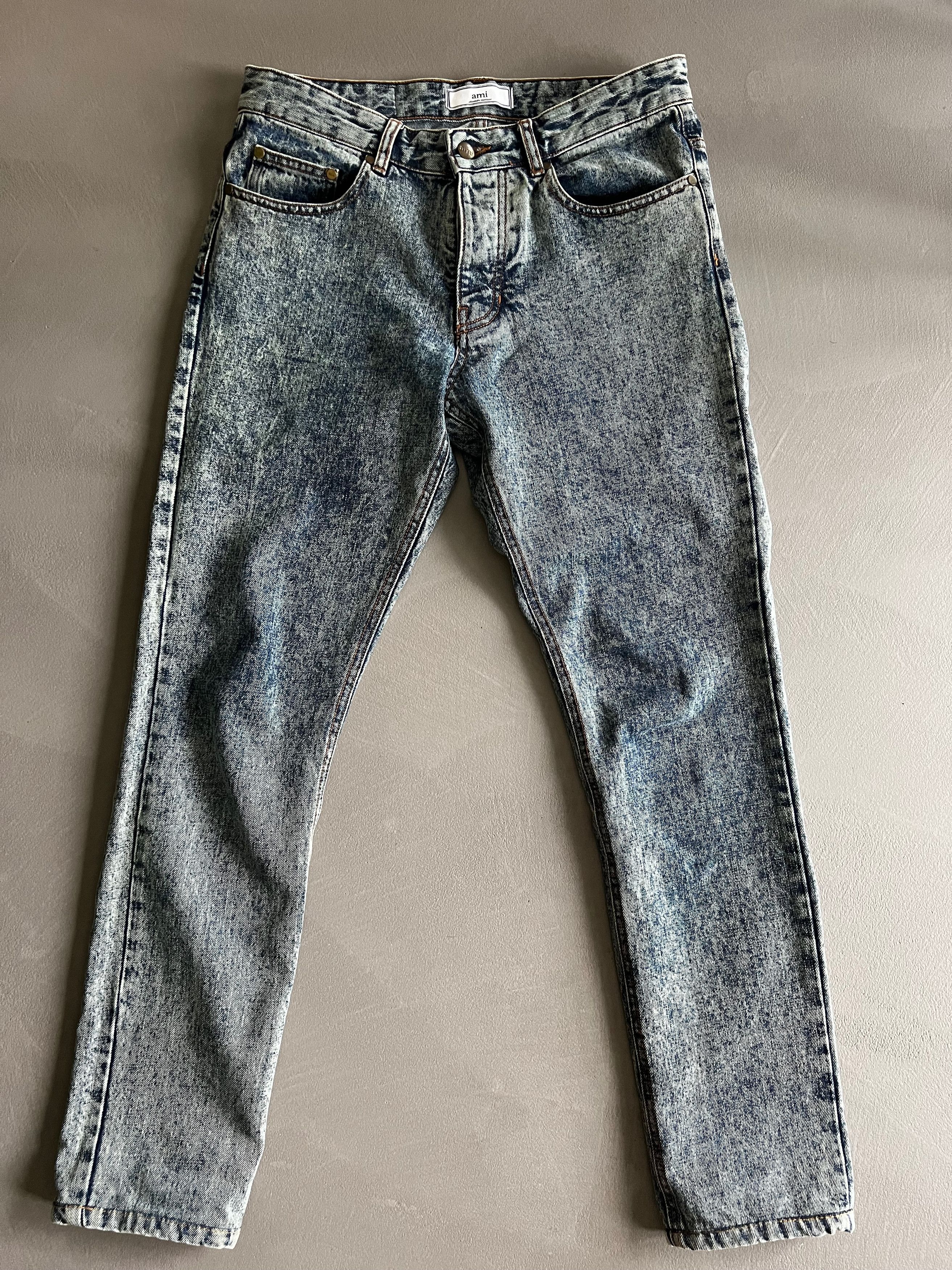 AMI AMI Alexandre Mattiussi Acid Wash Bleached Jeans Size US 28 / EU 44 - 1 Thumbnail