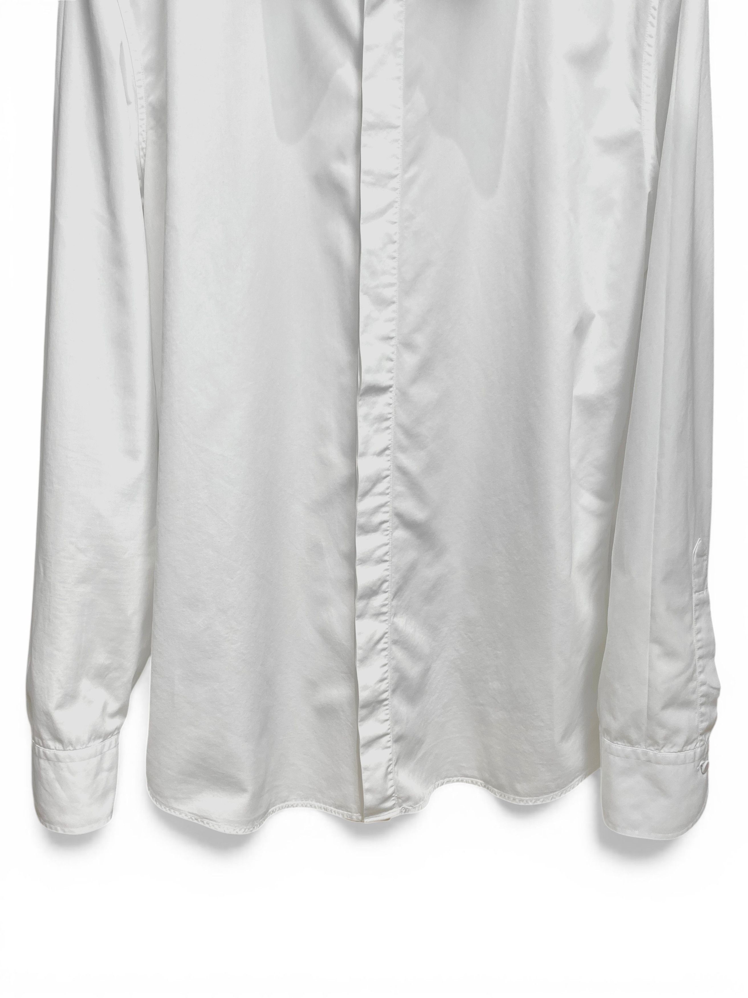 Gucci Gucci White Poplin Long Skinny Formal Classic Dress Shirt Size US L / EU 52-54 / 3 - 9 Thumbnail