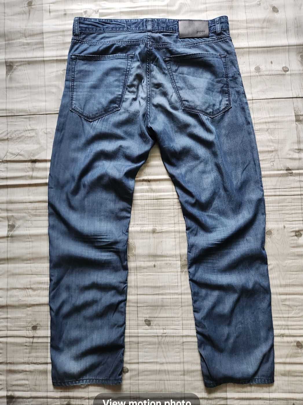 Hugo Boss × Vintage Vintage Distressed Hugo Boss Stretch Denim Pants Size US 32 / EU 48 - 2 Thumbnail
